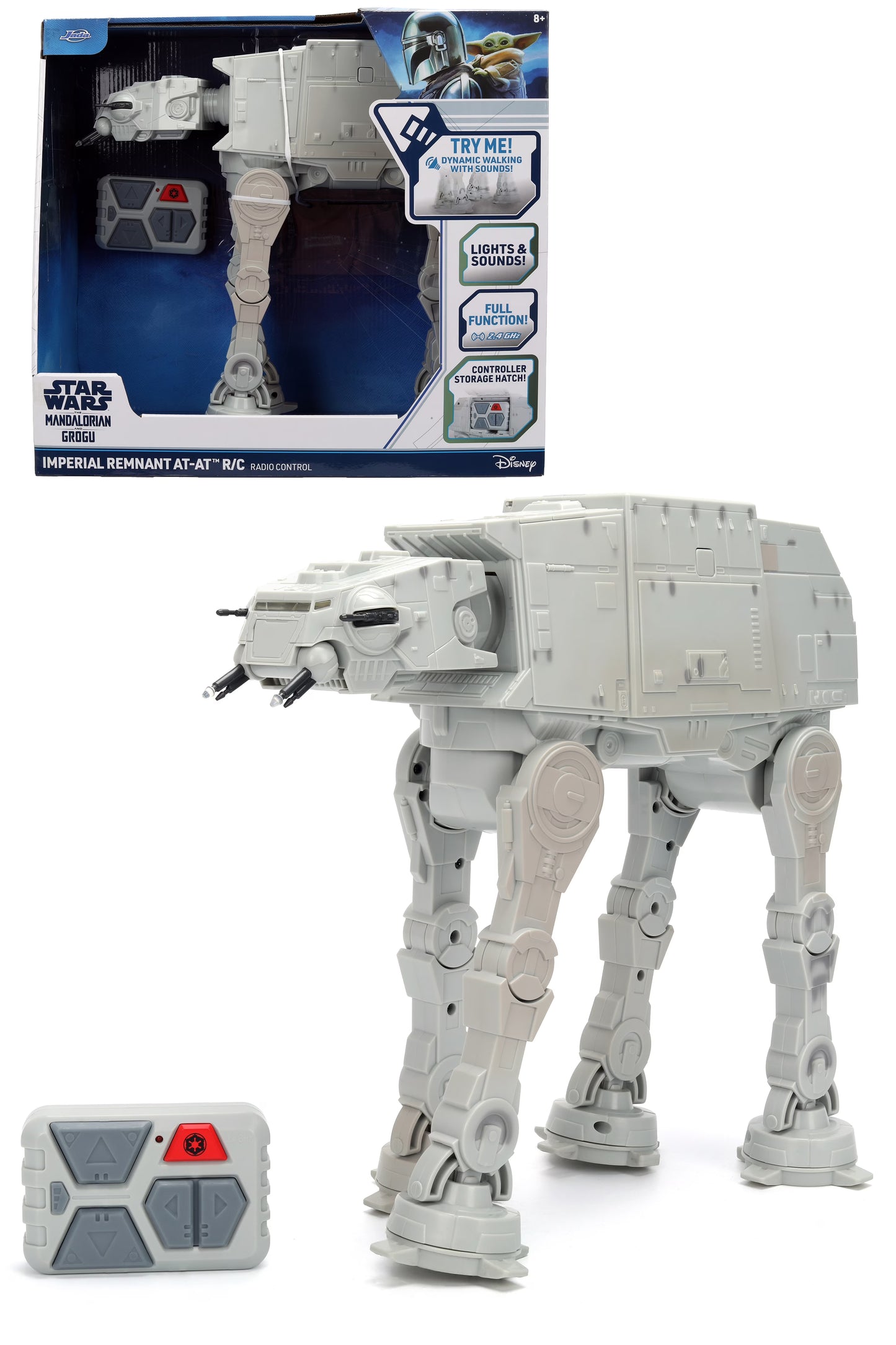 ジャダトイズ スター・ウォーズ マンダロリアン・アンド・グローグー インペリアル レムナント AT-AT ウォーカー RC ラジコン w/ ライト & サウンド ビークル 箱入未開封