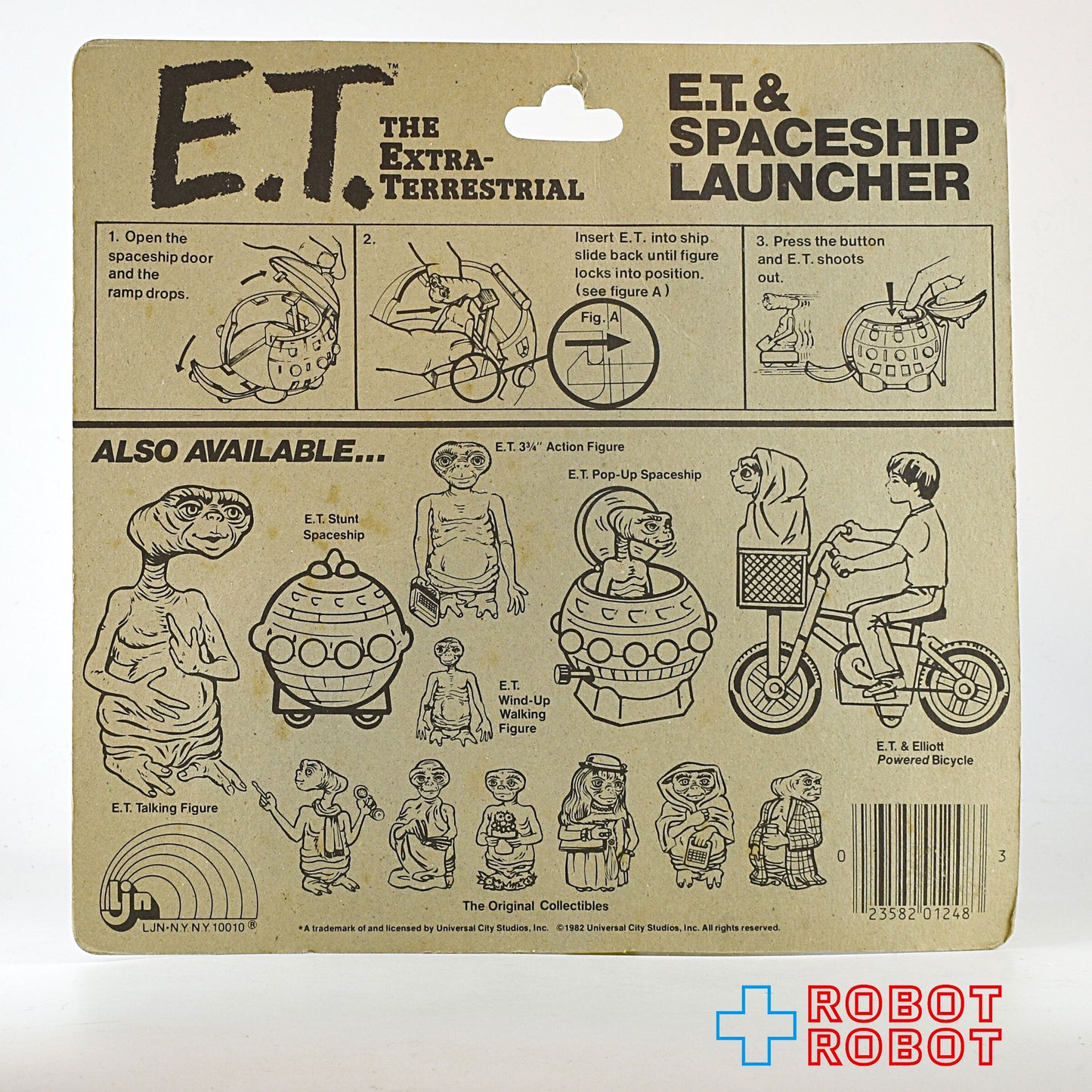 LJN E.T. & スペースシップ・ランチャー フィギュア 1982 未開封