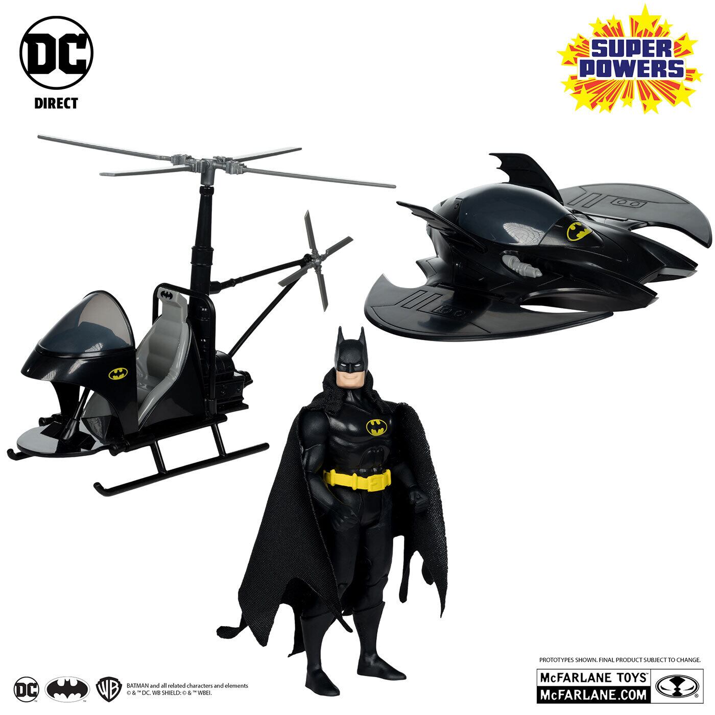 マクファーレン・トイズ DCダイレクト DCスーパーパワーズ バットマン & バットウィング & ワーリーバット 4インチ ビークル 国内版 未開封