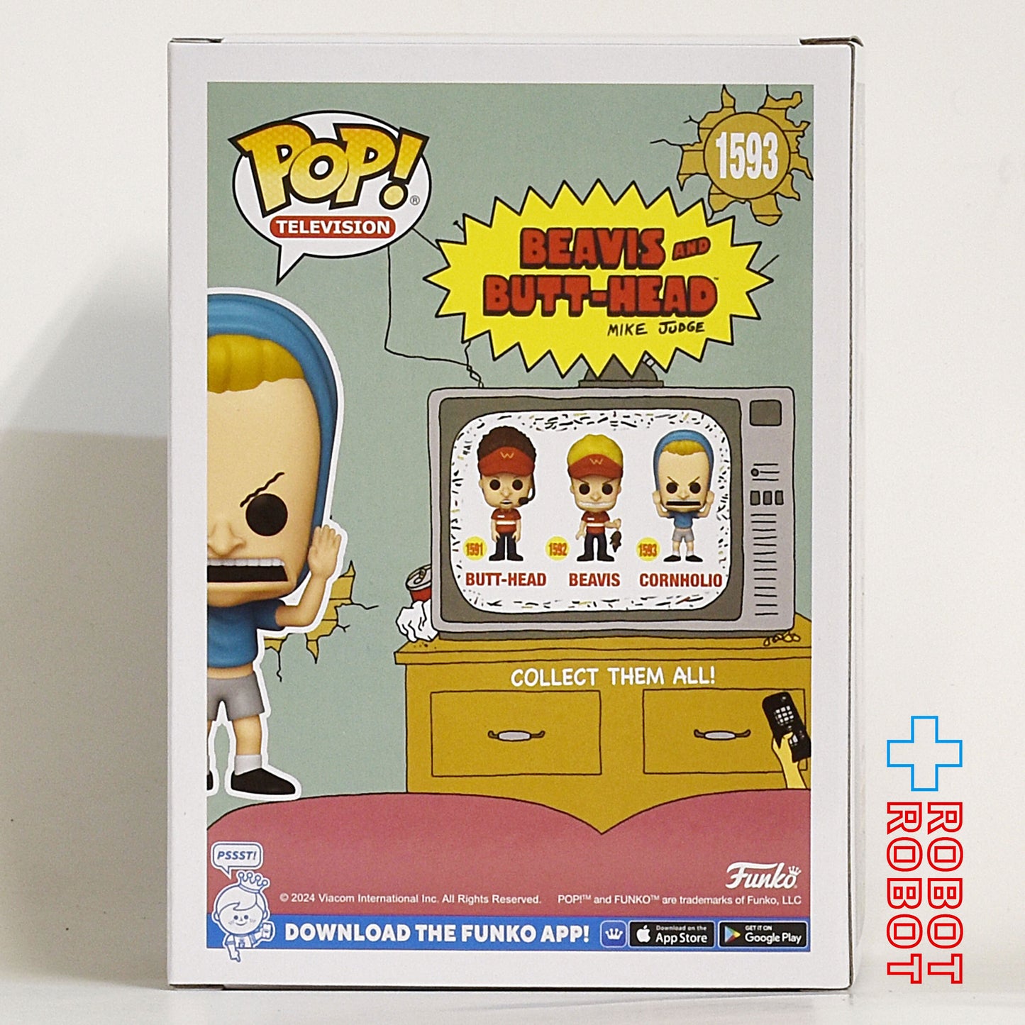 ファンコ POP! テレビジョン 1593 ビーバス & バットヘッド コーンホリオ ビニールフィギュア 箱入未開封