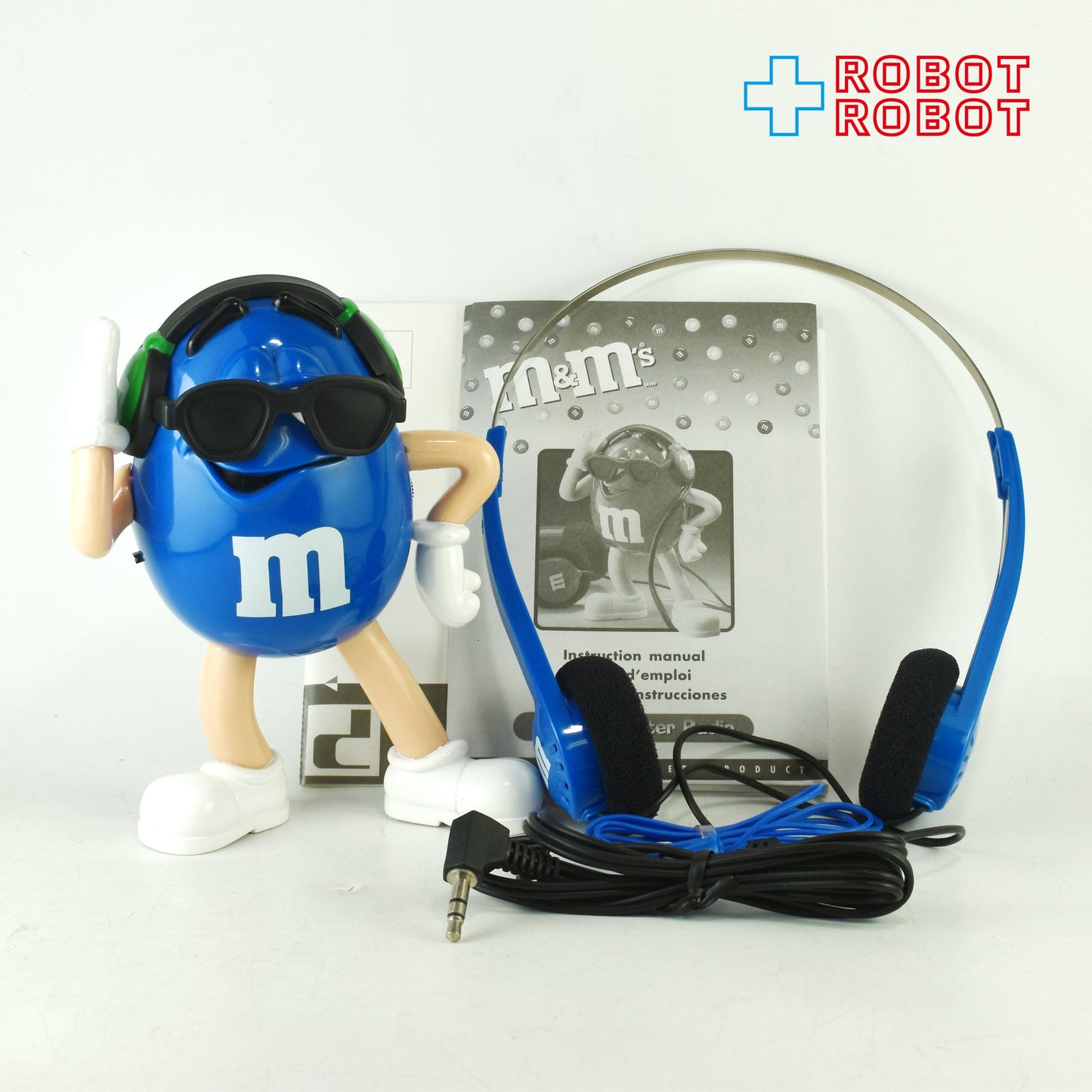 M&M's エムアンドエムズ コレクターシリーズ ブルー キャラクターラジオ フィギュア ヘッドフォン 箱付き