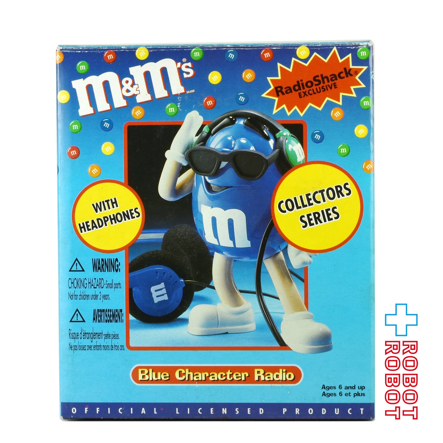 M&M's エムアンドエムズ コレクターシリーズ ブルー キャラクターラジオ フィギュア ヘッドフォン 箱付き