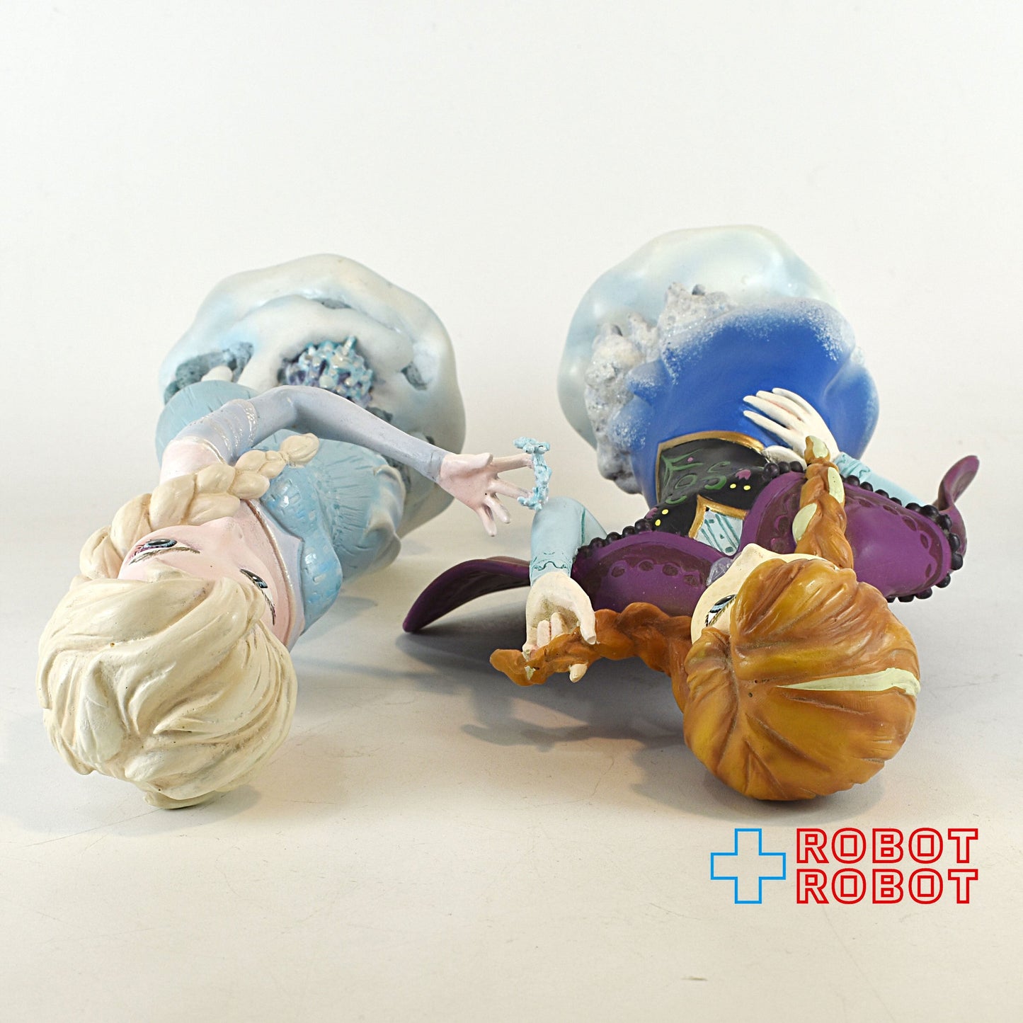 ディズニーショーケース ジムショア アナと雪の女王 アナ＆エルサ 胸像 スタチュー セット 開封箱付き