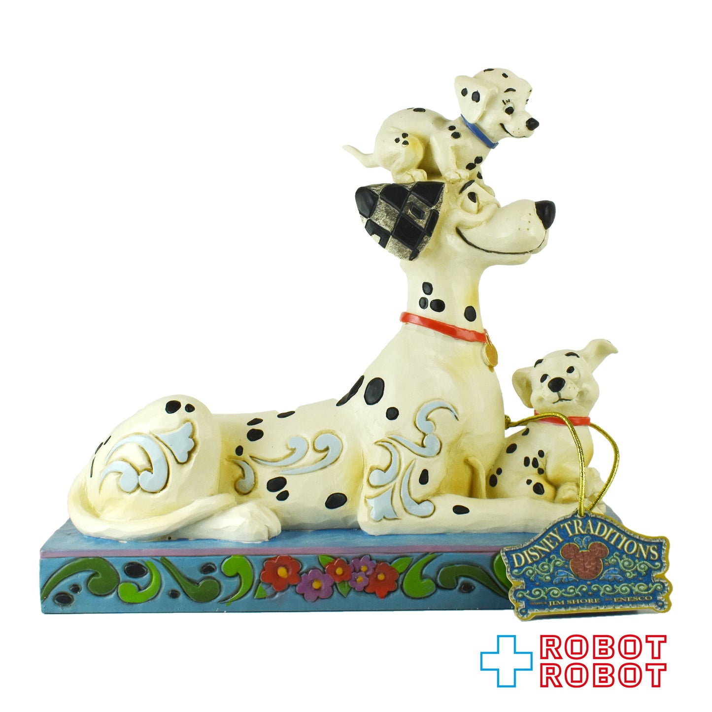 ディズニー・トラディションズ エネスコ ジム・ショア 101匹わんちゃん パピー・ラブ スタチュー フィギュア 箱付