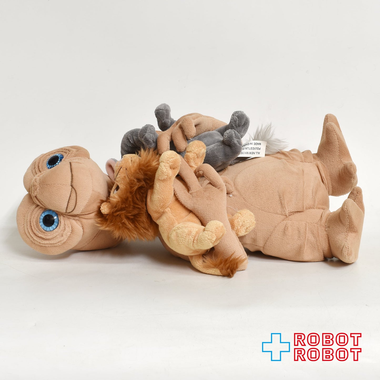 USJ E.T. ぬいぐるみ w/ライオンとゾウのぬいぐるみ ぬいぐるみ人形 40センチ