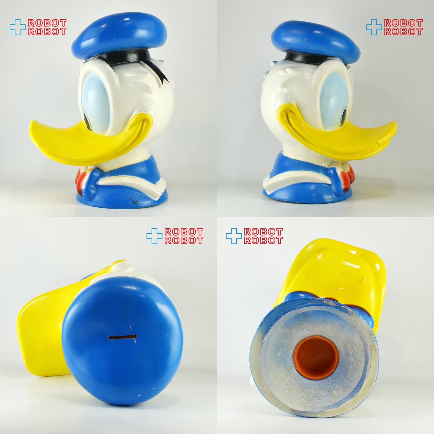 プレイパル ディズニー ドナルドダック ヘッド ソフビ貯金箱