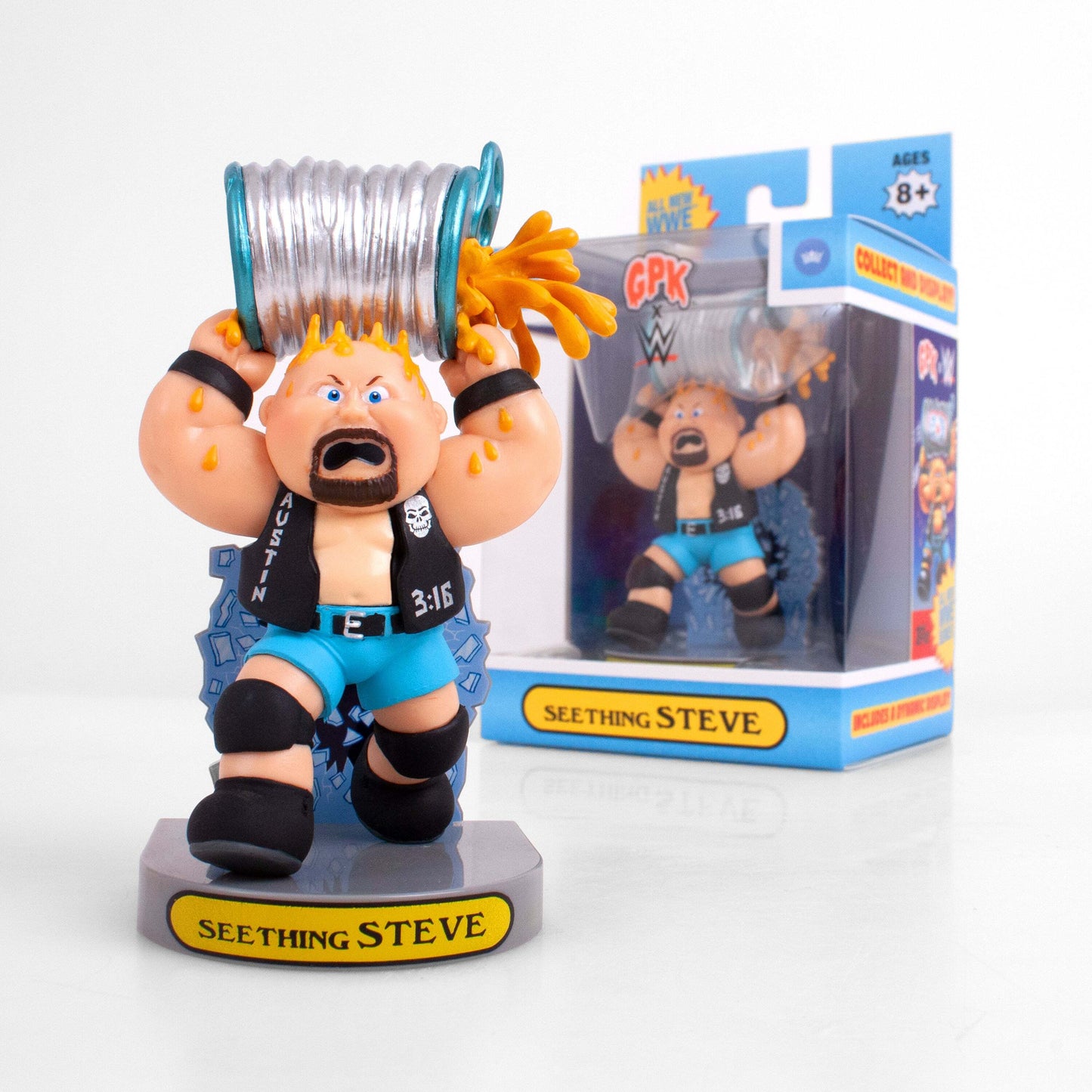 GPK×WWE ガーベッジペイルキッズ シーシング スティーブ ビニールフィギュア (ロイヤルサブジェクト社) 未開封 ※難有り