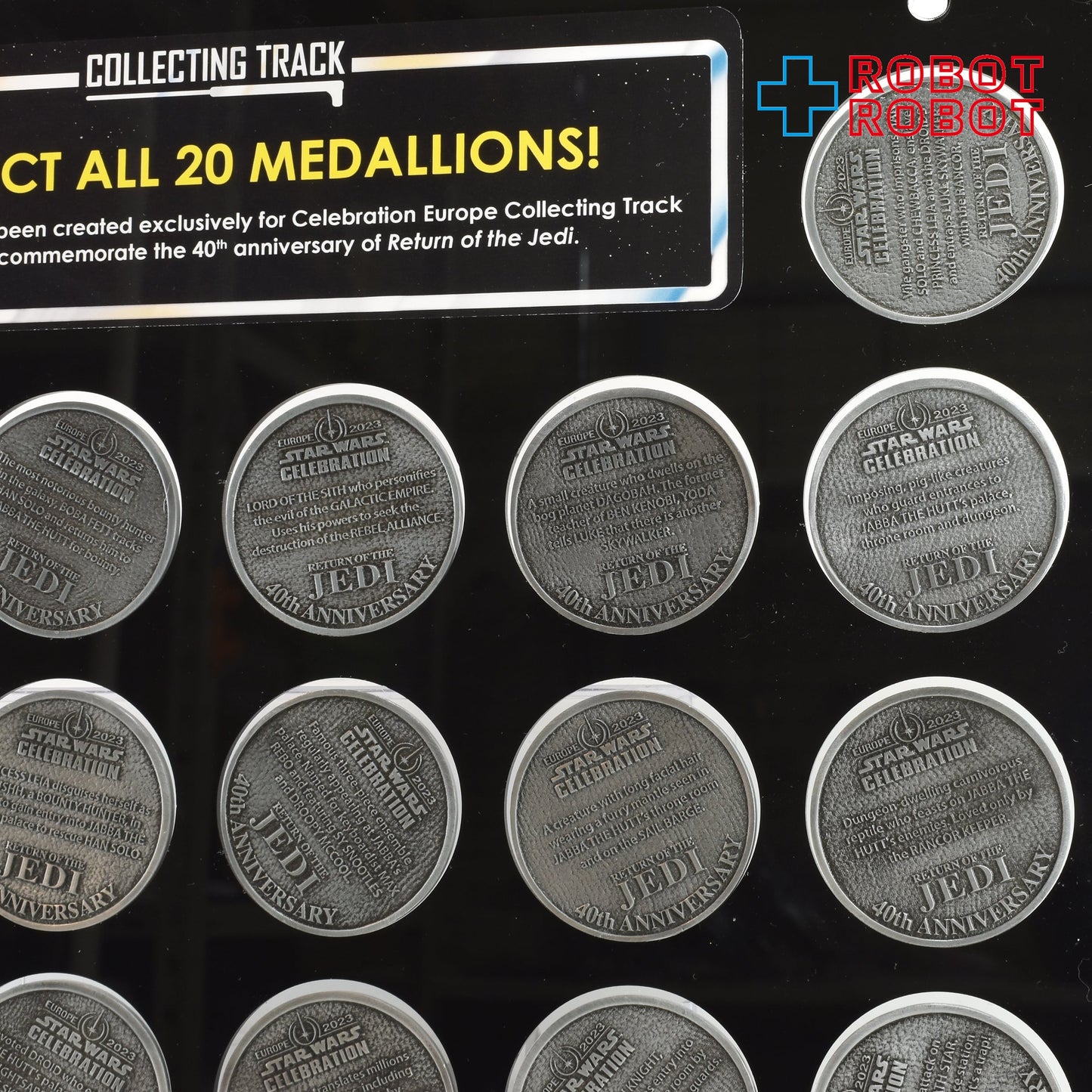 スター・ウォーズ ROTJ40周年 コイン 20種セット ディスプレイフレーム入 セレブレーション ヨーロッパ2023 コレクティングトラック限定