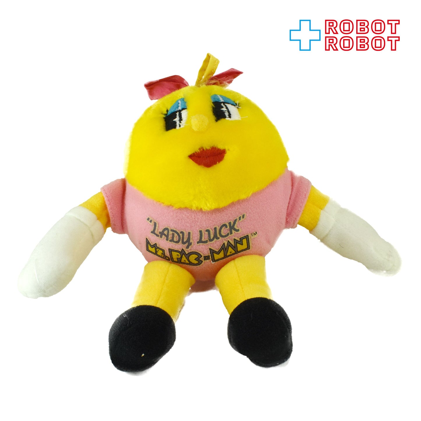 ミズパックマン レディラック ぬいぐるみ人形 ニッカーボッカー社 1980's メイドイン 韓国