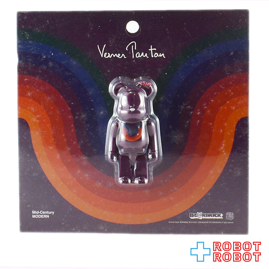 メディコム BE@RBRICK 100％ ベアブリック Verner Panton ヴェルナー・パントン 紫 未開封