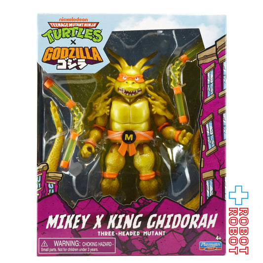 プレイメイツ ティーンエイジ・ミュータント・ニンジャ・タートルズ TMNT x ゴジラ ウェーブ1 ミケランジェロ as キングギドラ アクションフィギュア 未開封