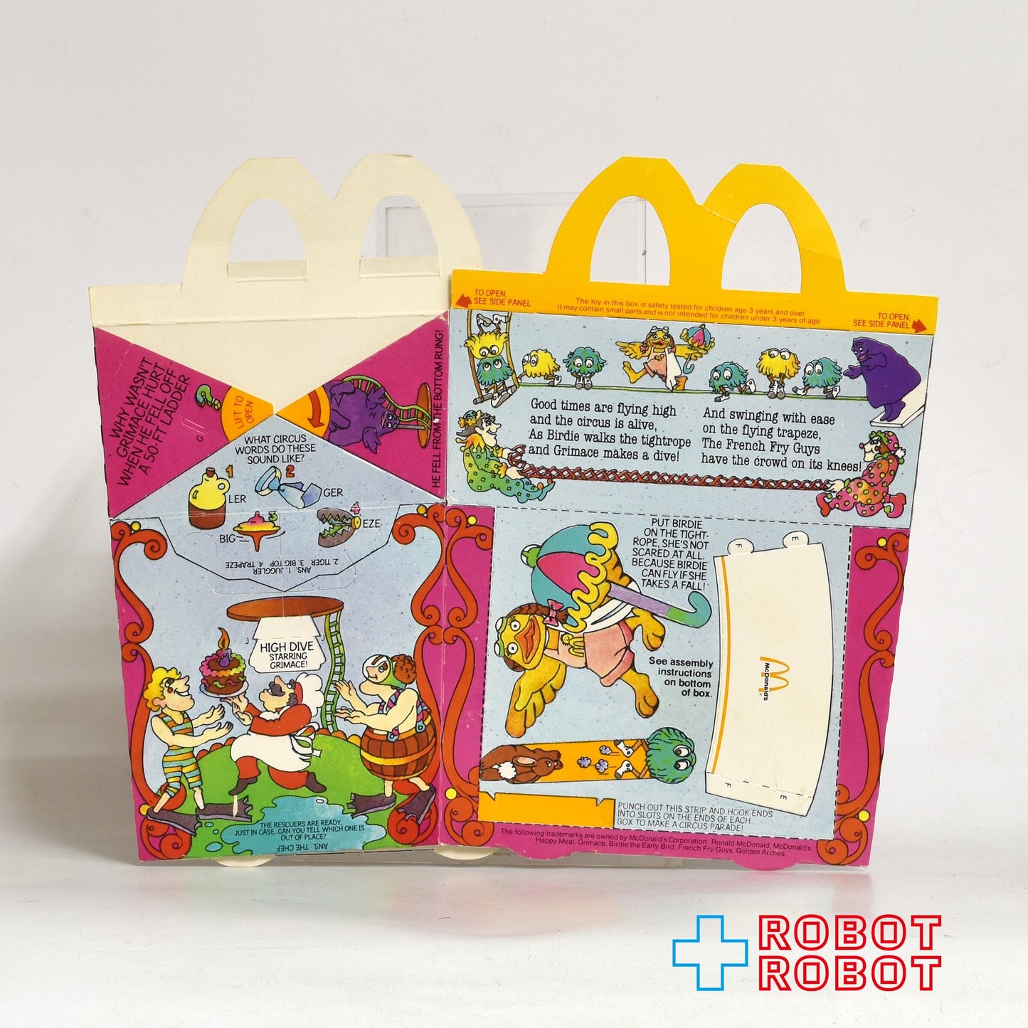 マクドナルド ハッピーセット空箱 サーカス ” ハイ・ワイヤー・ショー ” 1979