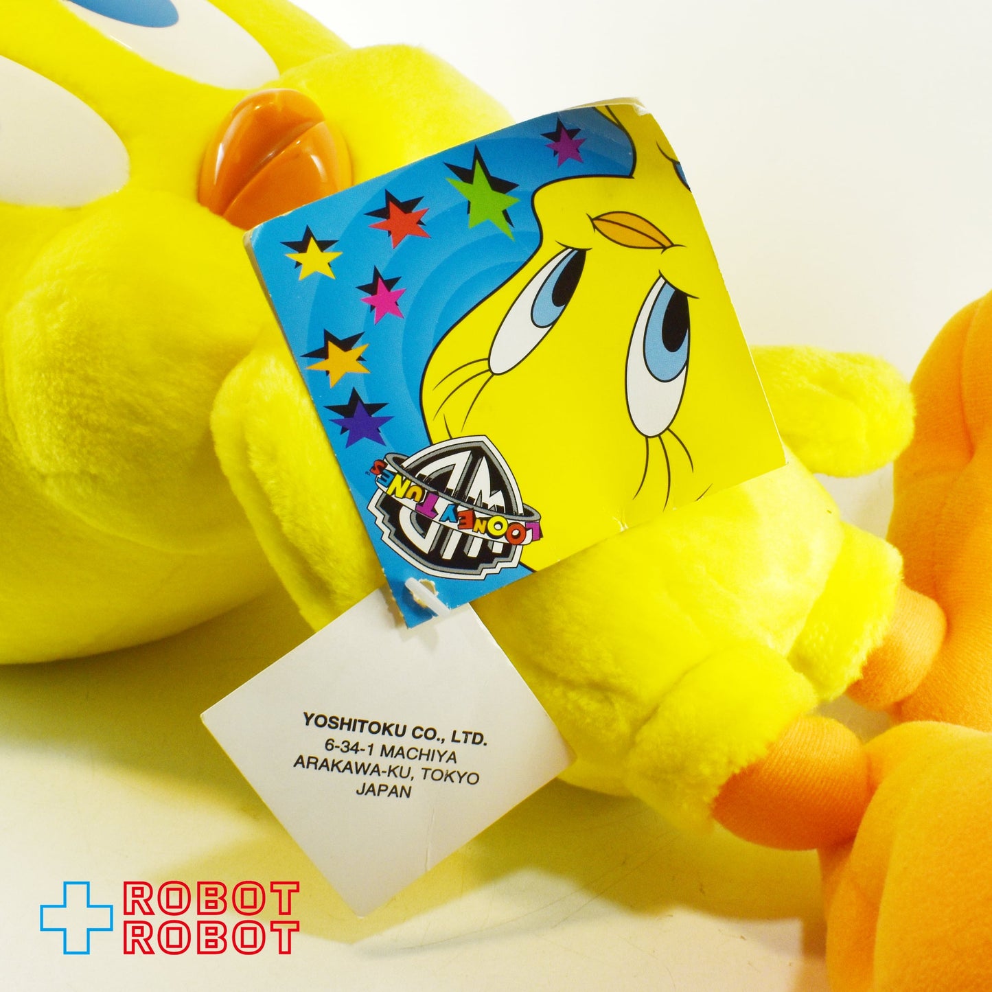 ルーニー・テューンズ トゥイーティー ぬいぐるみ人形 紙タグとプラスチックタグ付き