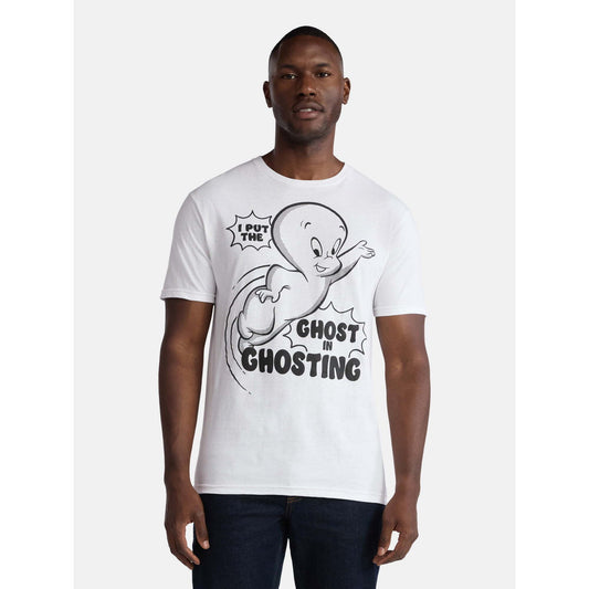 キャスパー I PUT IN GHOST IN GHOSTING グラフィック Tシャツ ホワイト L