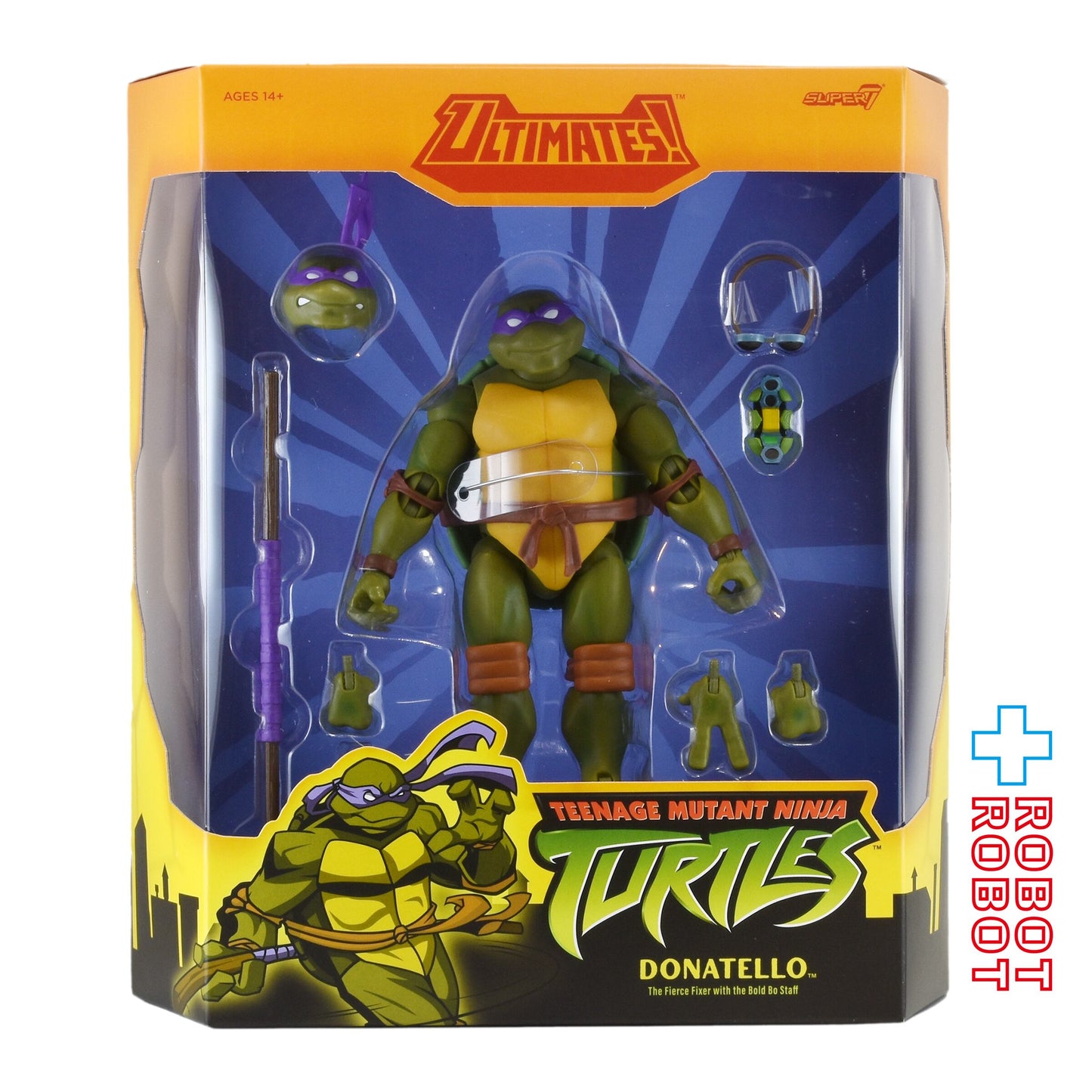 スーパー7 ティーンエイジ・ミュータント・ニンジャ・タートルズ アルティメット ドナテロ (2003) 7インチ アクションフィギュア 未開封