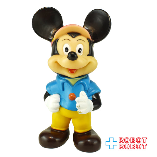 中嶋製作所 ディズニー ミッキーマウス ソフビフィギュア 水色シャツ黄色ズボン 23センチ メイドインジャパン