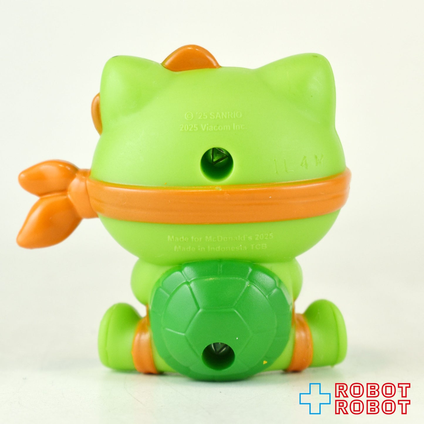 マクドナルド ハローキティ&フレンズ × タートルズ ハローキティ × ミケランジェロ フィギュア ハッピーミールトイ 2025 カード付き アメリカ限定 日本未発売