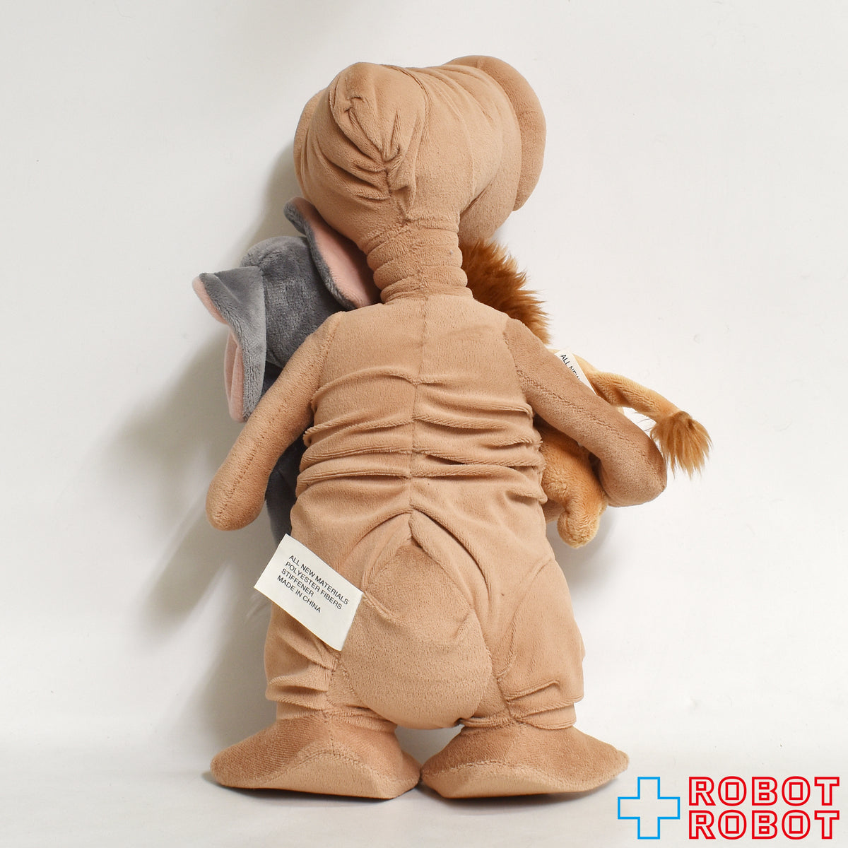 USJ E.T. ぬいぐるみ w/ライオンとゾウのぬいぐるみ ぬいぐるみ人形 40センチ 紙タグ付き