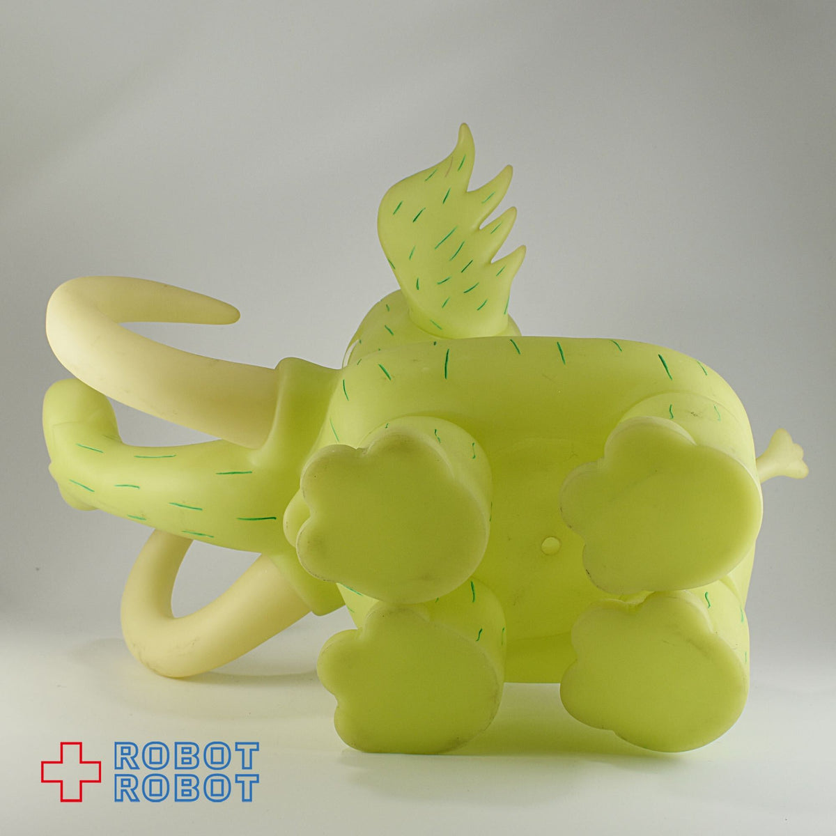 フューチャートーイ ギャートルズ マンモス マンモ ソフビ 緑蓄光 紙タグ付