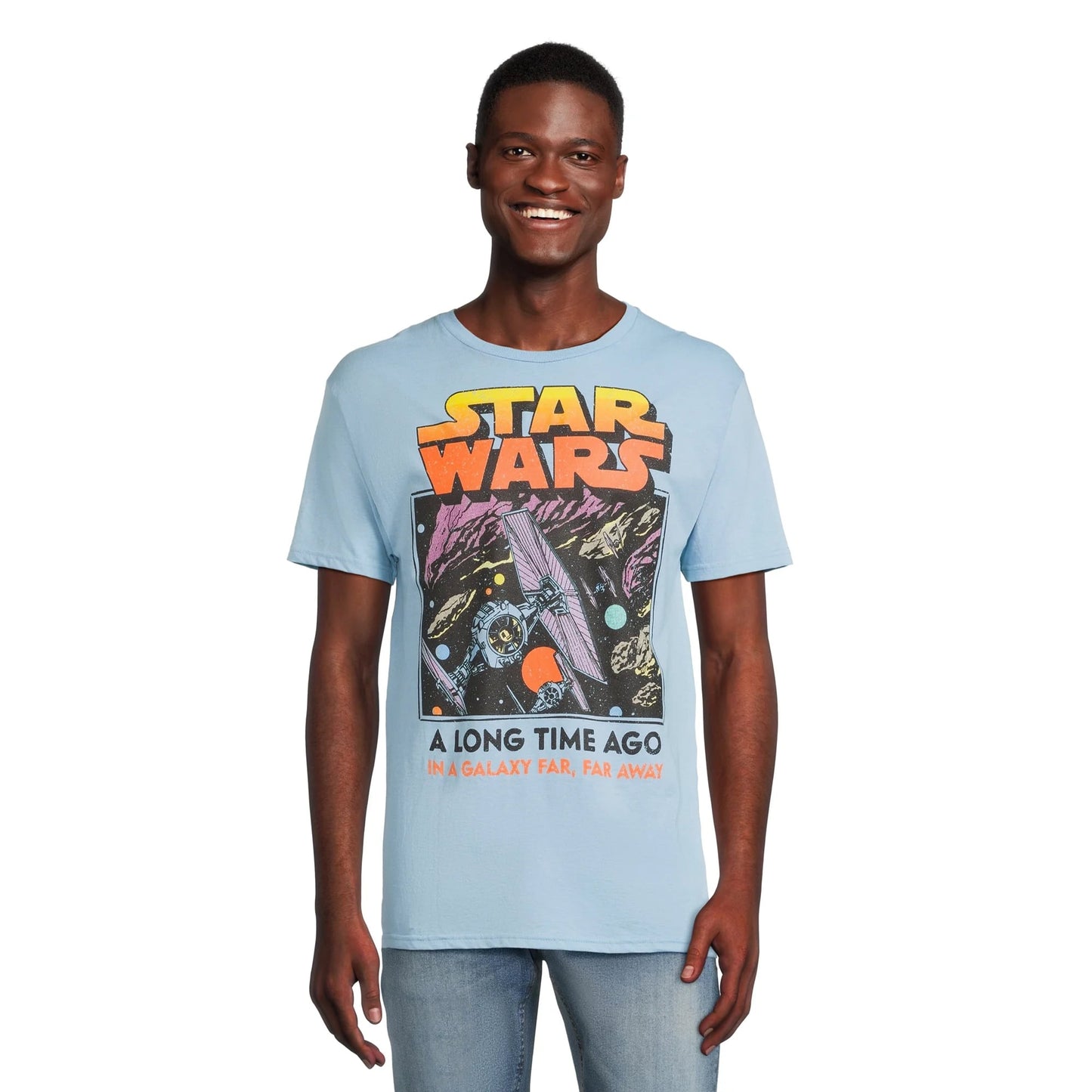 スター・ウォーズ Tシャツ ビンテージ グラフィック 水色