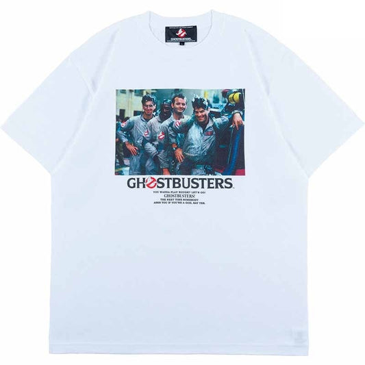 メディコム・トイ MLE ゴーストバスターズ 4人のメンバー B ホワイト Tシャツ Mサイズ 紙タグ付き