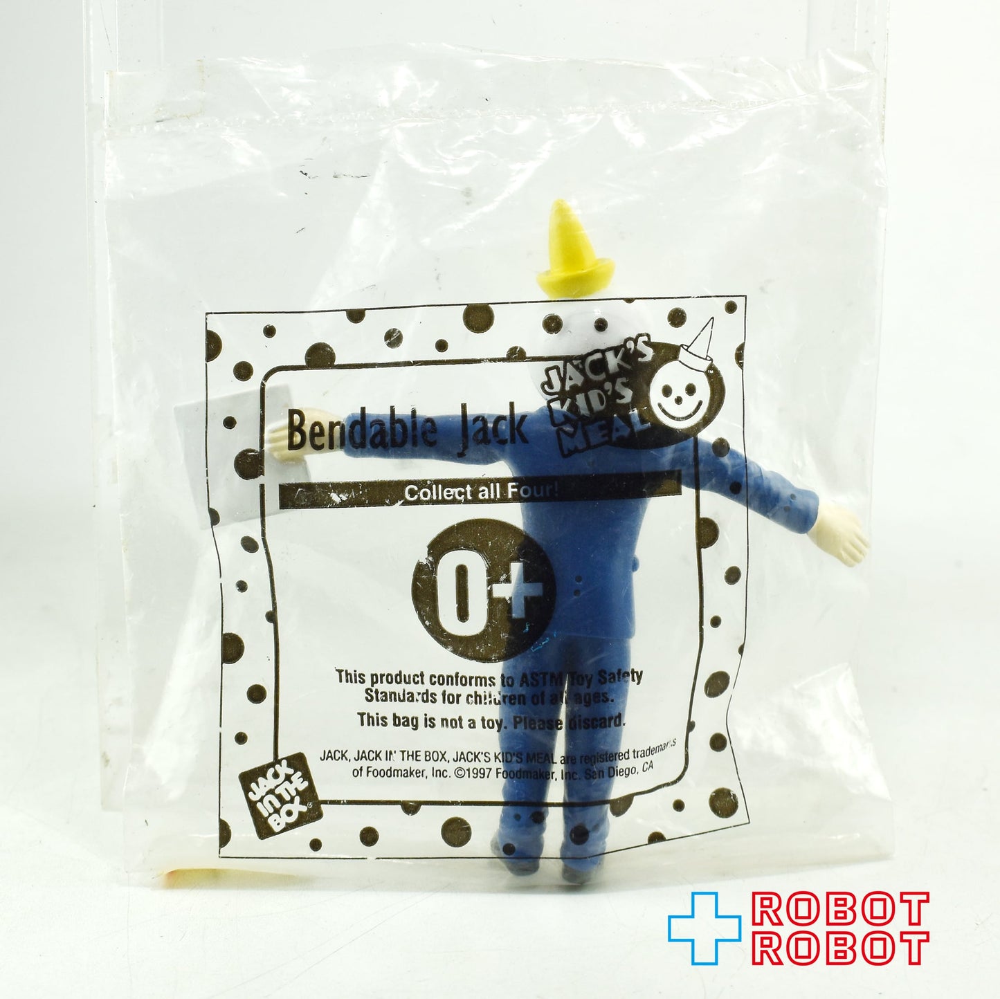 ジャック・イン・ザ・ボックス  ミールトイ ブルースーツ ベンダブル・フィギュア 1997 袋入未開封