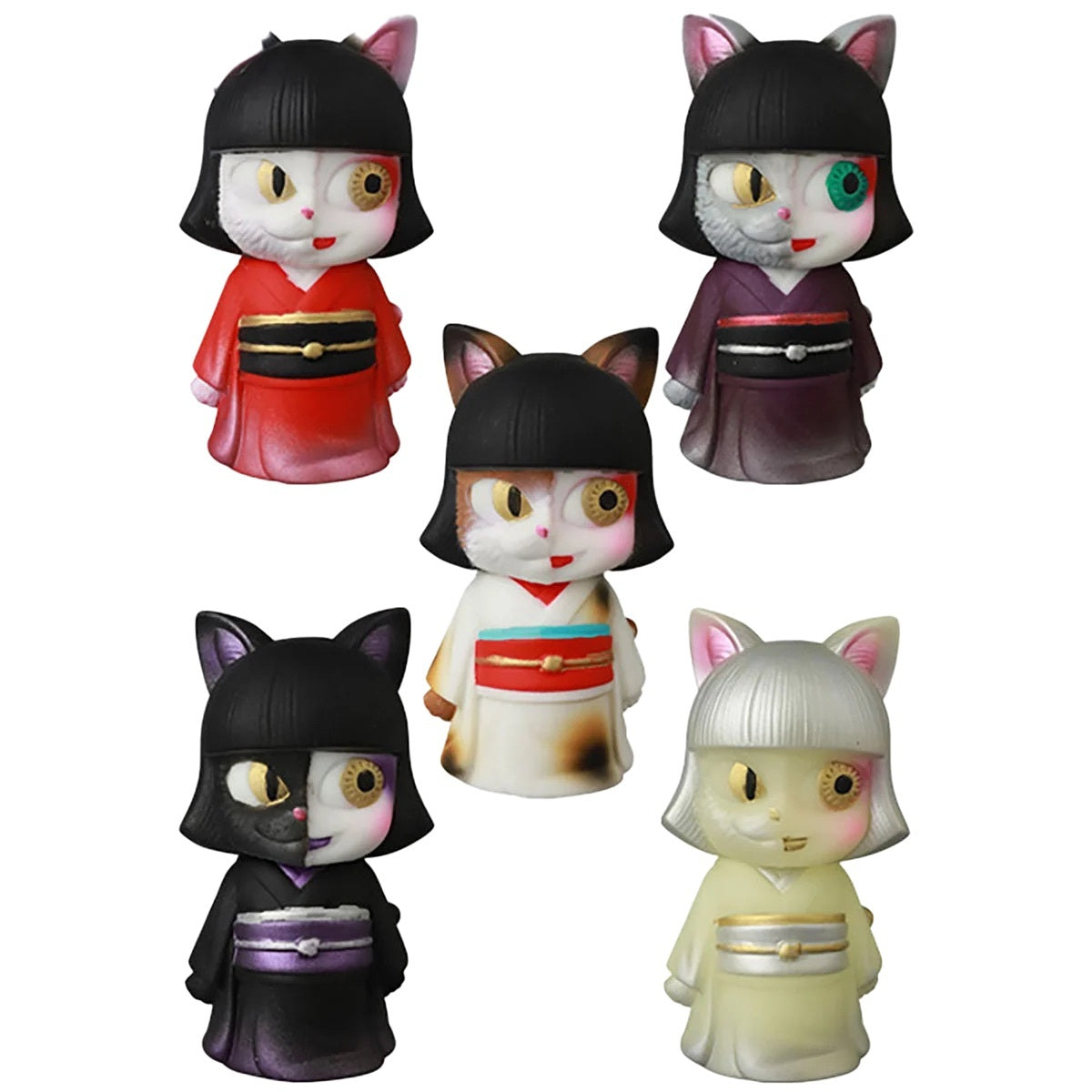 メディコム VAG Vinyl Artist Gacha [シリーズ42] 物ノ怪少女 猫又 全5種セット ４号店商品