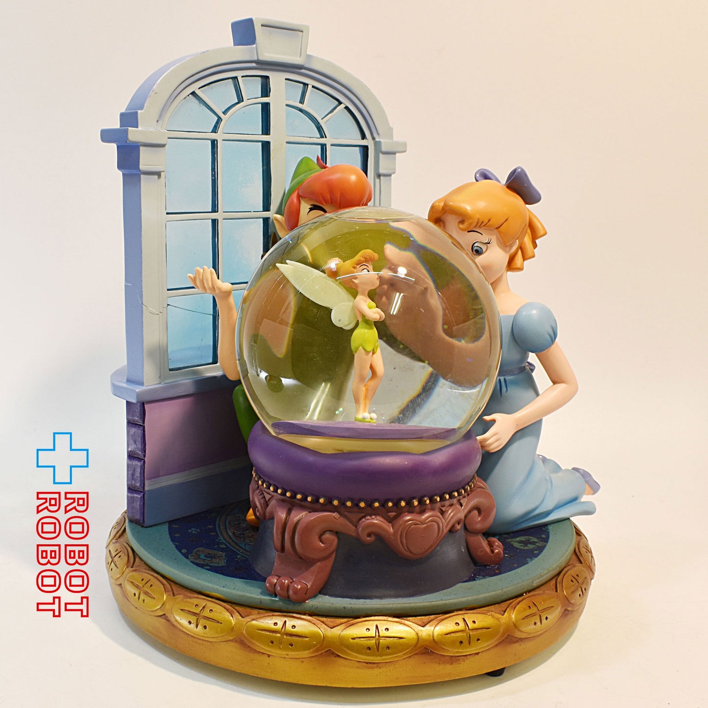 ディズニー ピーターパン ティンカーベル ウェンディ ミュージカル スノーグローブ 箱付 ※難有り