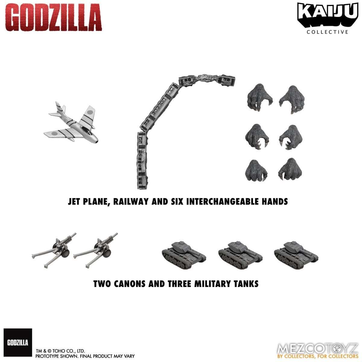 メズコ 怪獣コレクティブ ゴジラ (1954) ブラック & ホワイト エディション 12インチ アクションフィギュア 未開封
