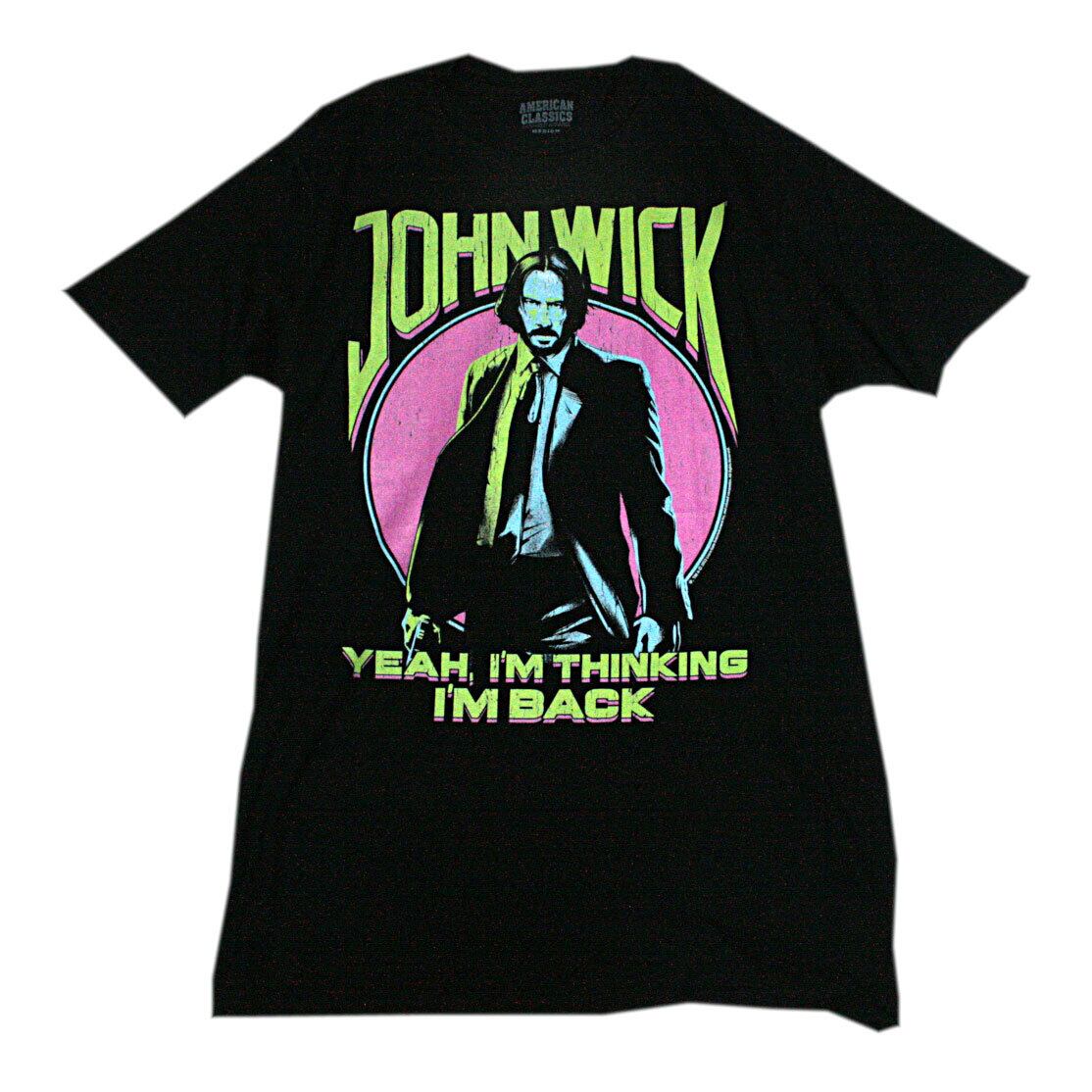 ジョン・ウィック YEAH, I'M THINKING I'M BACK グラフィック Tシャツ ブラック アメリカンクラシックス