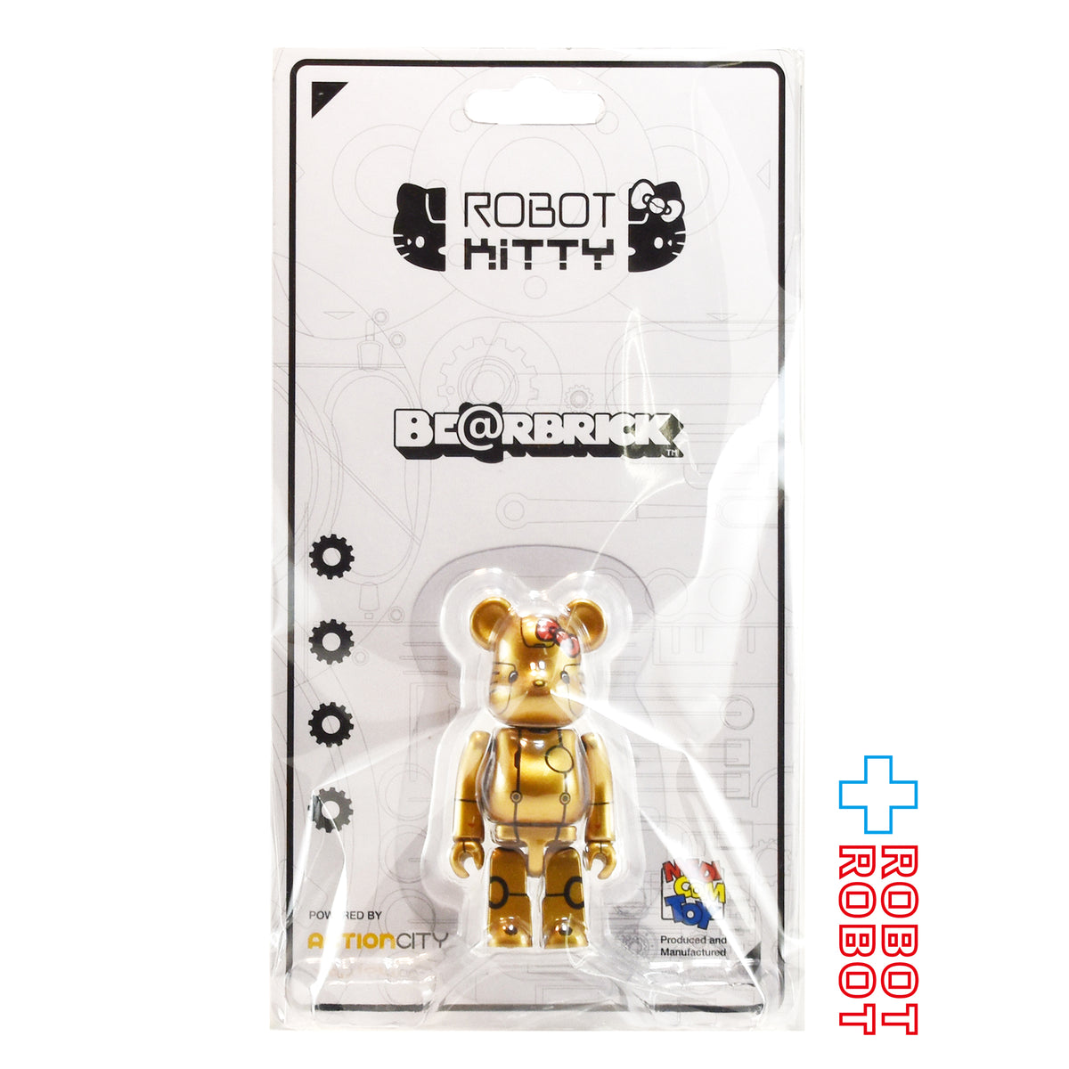 メディコム ベアブリック BE@RBRICK 100% 2017 シンガポール アクションシティ ロボットキティ ゴールド Ver. 限定品 未開封 ４号店商品