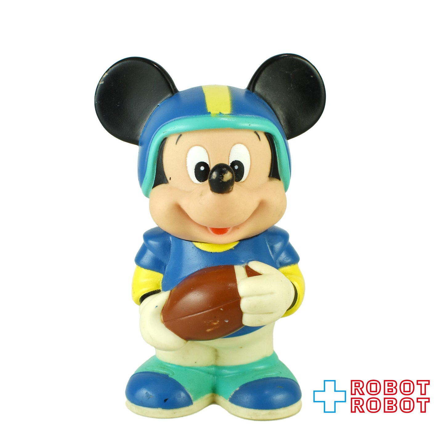 三菱銀行 ディズニー ミッキーマウス アメフト ソフビ貯金箱