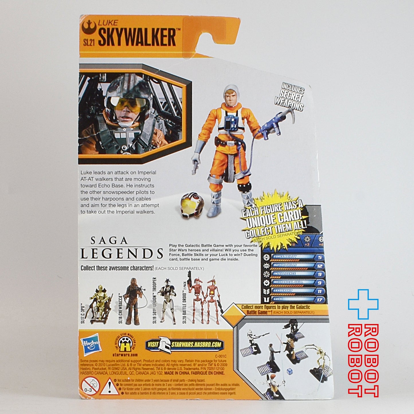 スター・ウォーズ SL2010 SL21 ルーク・スカイウォーカー スノースピーダーパイロット 3.75インチ アクションフィギュア 未開封 US版