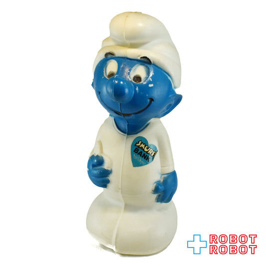 スマーフ ポリ貯金箱 1982 ※難あり