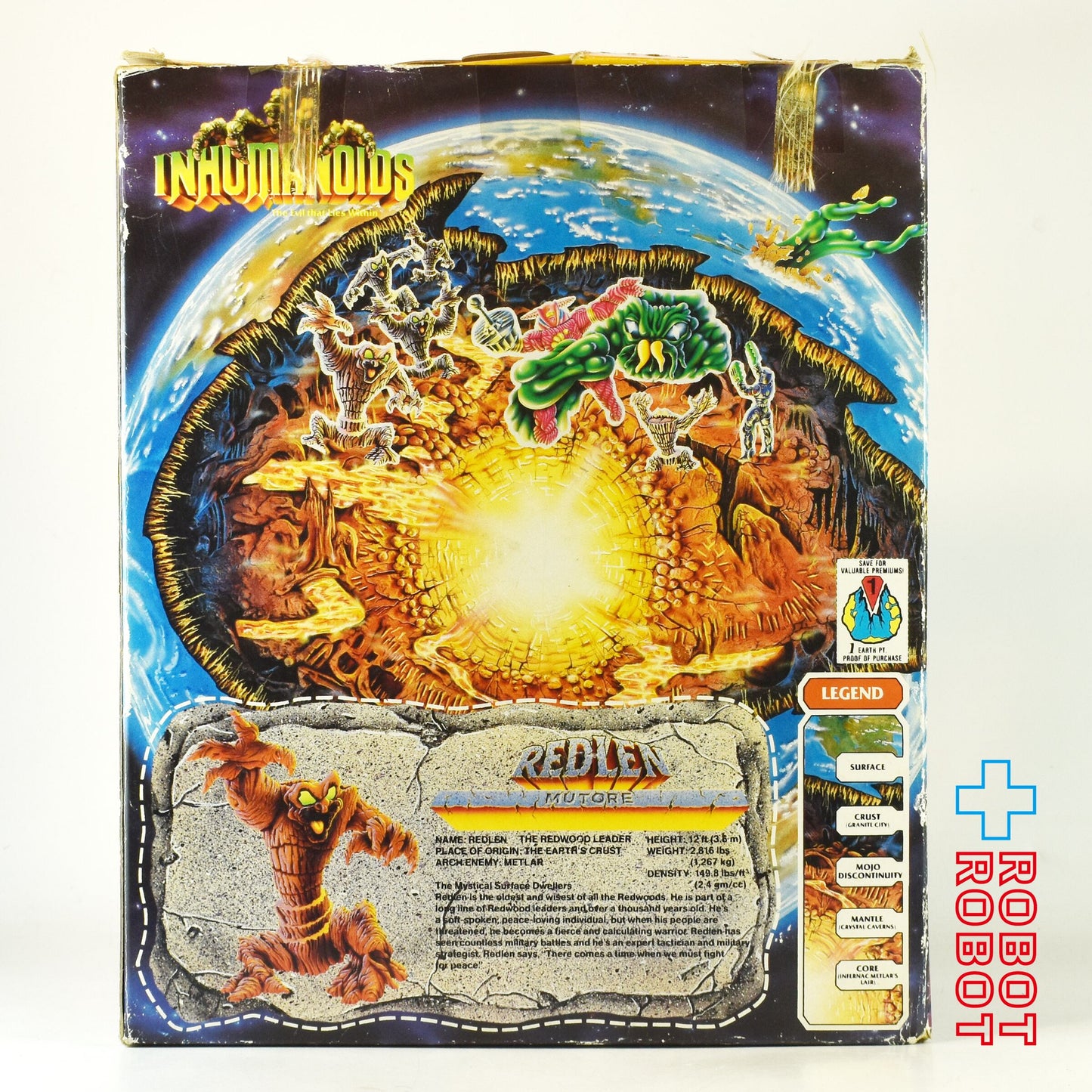 ハズブロ インヒューマノイド レッドレン アクションフィギュア 1986 箱付き