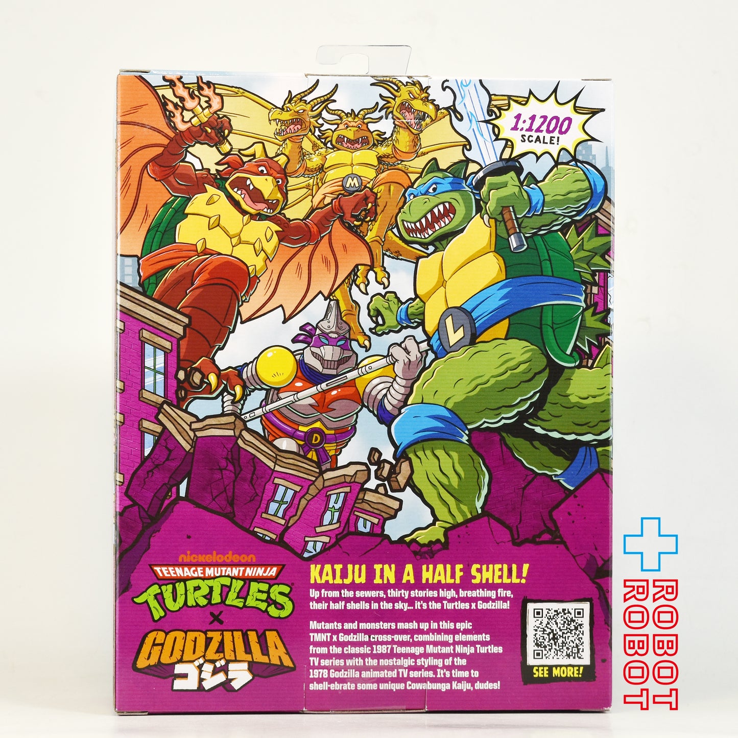 プレイメイツ ティーンエイジ・ミュータント・ニンジャ・タートルズ TMNT x ゴジラ ウェーブ1 レオナルド as ゴジラ アクションフィギュア 未開封