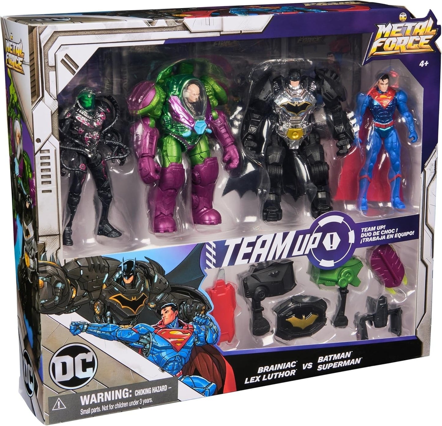 スピンマスター DC バットマン メタルフォース ブレイニアック /レックス・ルーサー / バットマン / スーパーマン アクションフィギュア 未開封