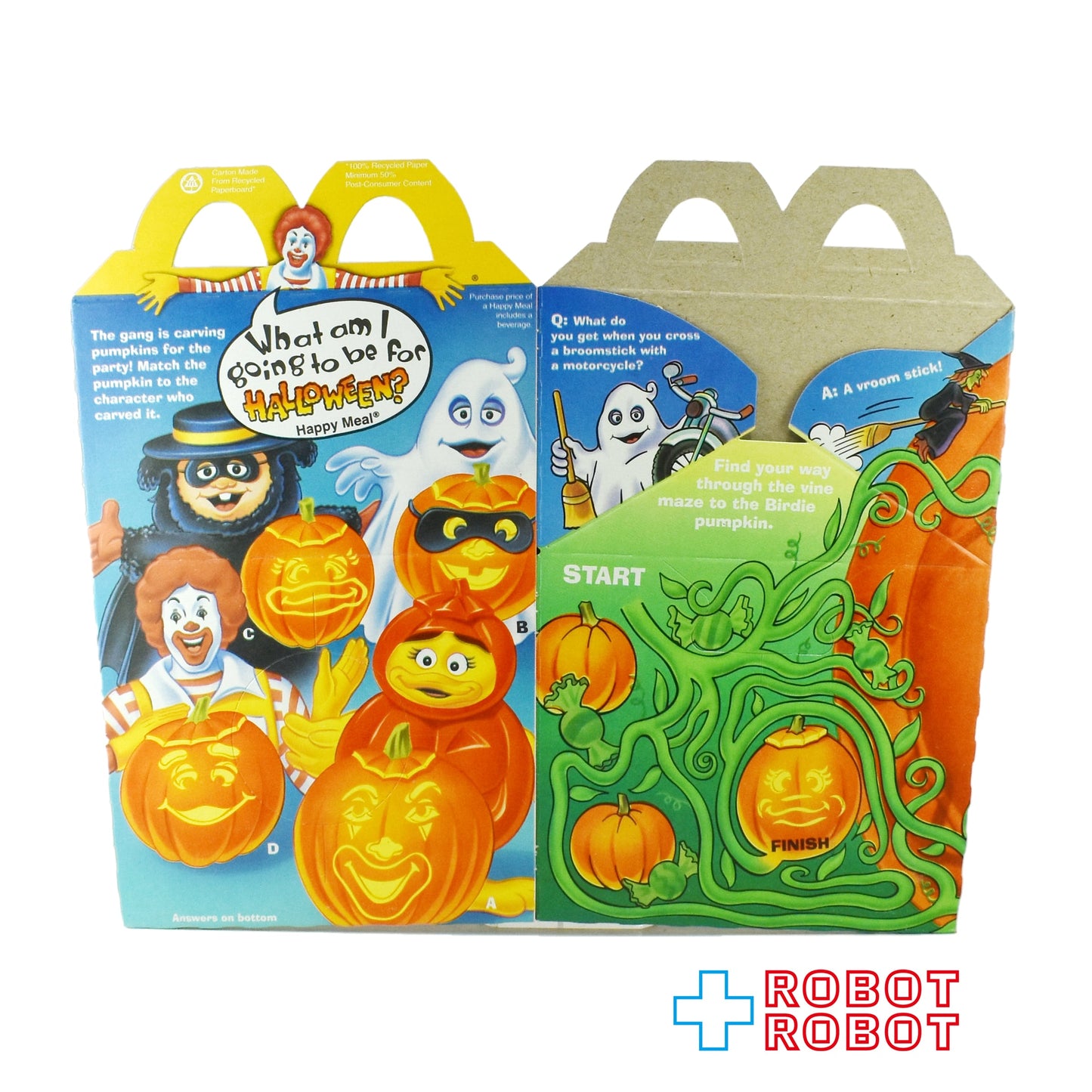 マクドナルド ハッピーセット空箱 ボックス ハロウィン バーディー・パンプキン 1995