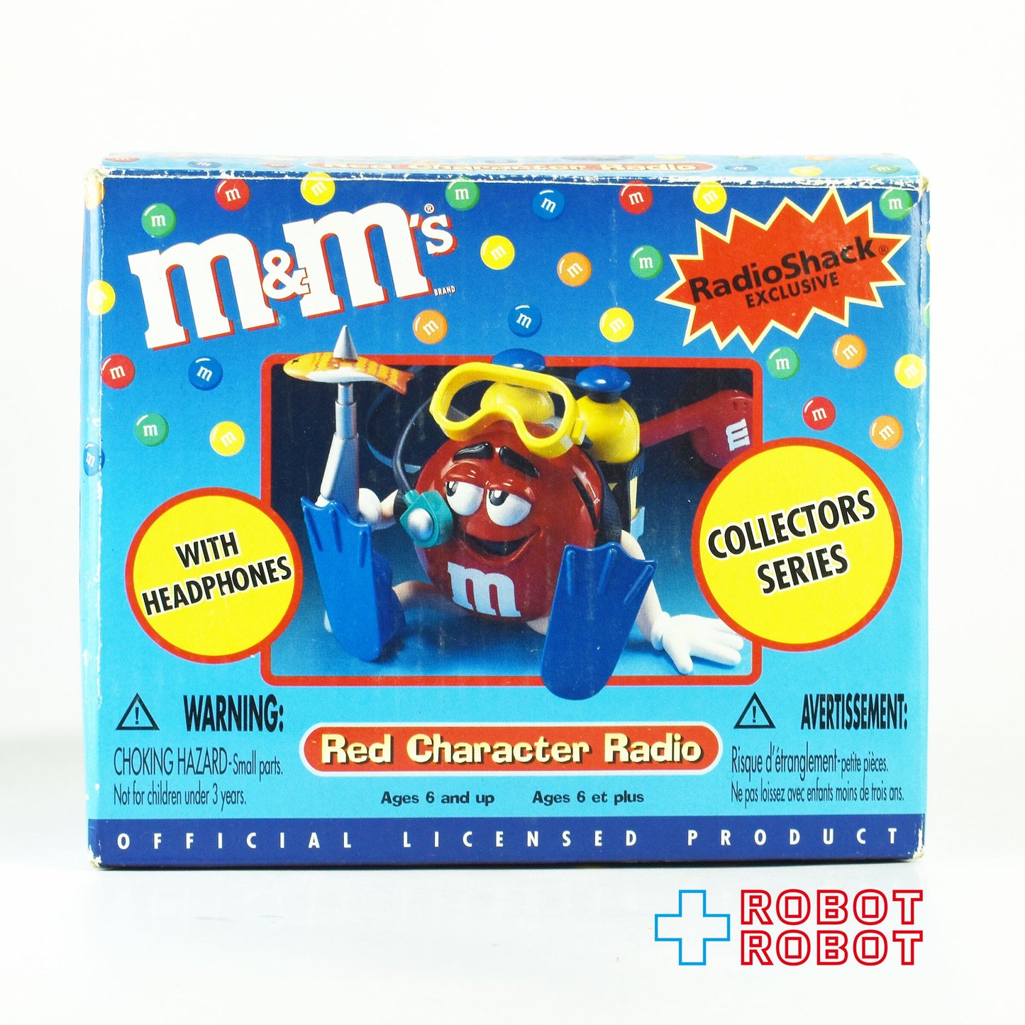 M&M's エムアンドエムズ レッド キャラクター コレクターズ シリーズ  スキューバダイビング ラジオ & ヘッドフォン セット 箱入り