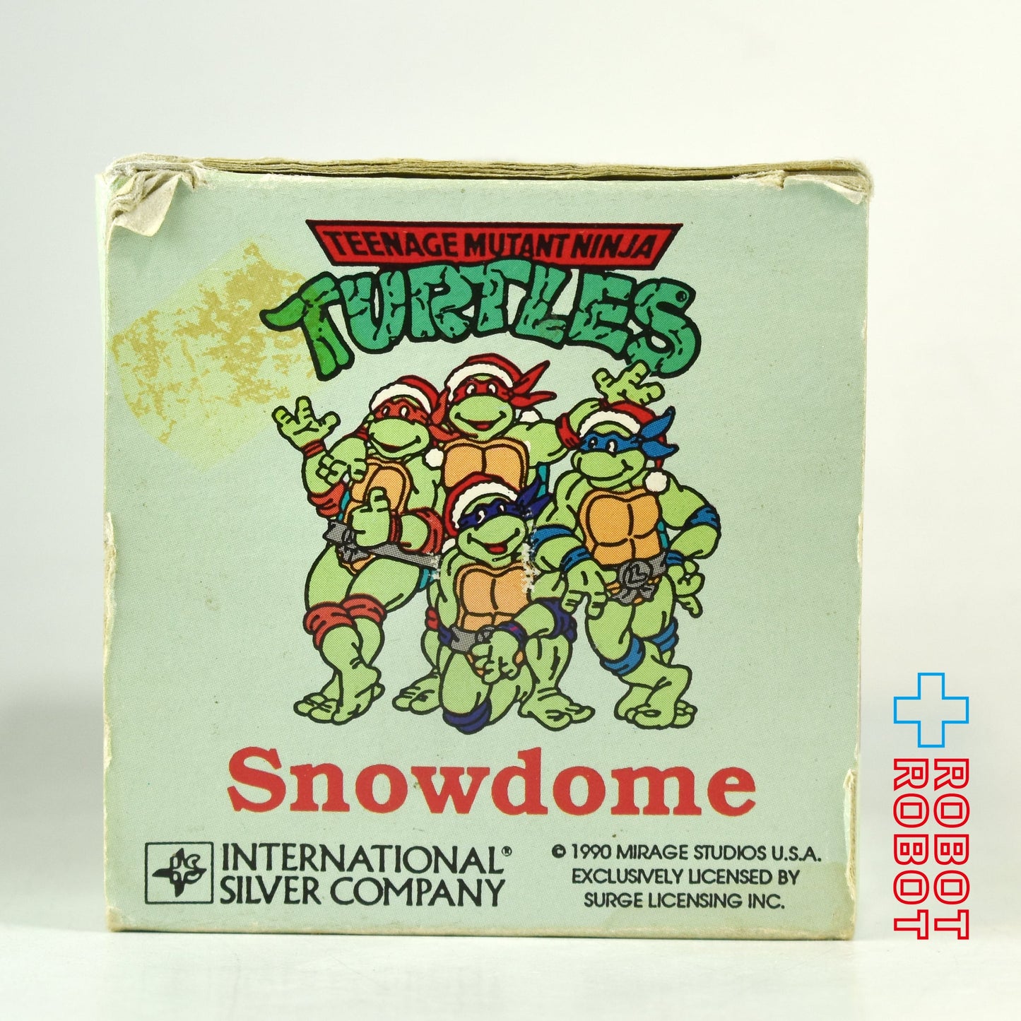 TMNT ティーンエイジ・ミュータント・ニンジャ・タートルズ レオナルド クリスマス スノードーム 1990 開封箱付き