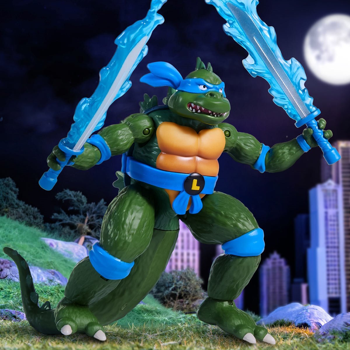 プレイメイツ ティーンエイジ・ミュータント・ニンジャ・タートルズ TMNT x ゴジラ ウェーブ1 レオナルド as ゴジラ アクションフィギュア 未開封