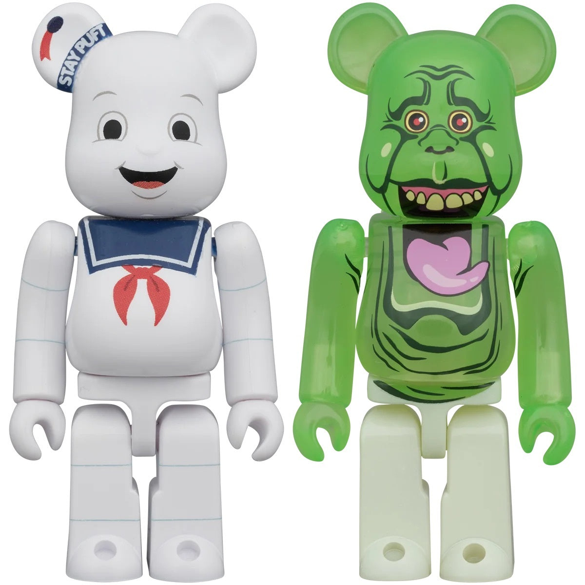 メディコム ベアブリック BE@RBRICK 100% ゴーストバスターズ ステイパフト マシュマロマン & スライマー 2体セット 未開封 ４号店商品
