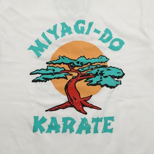 コブラ会 Cobra Kai ミヤギ道 MIYAGI-DO WAX ON WAX OFF 2023 Tシャツ ホワイト Lサイズ