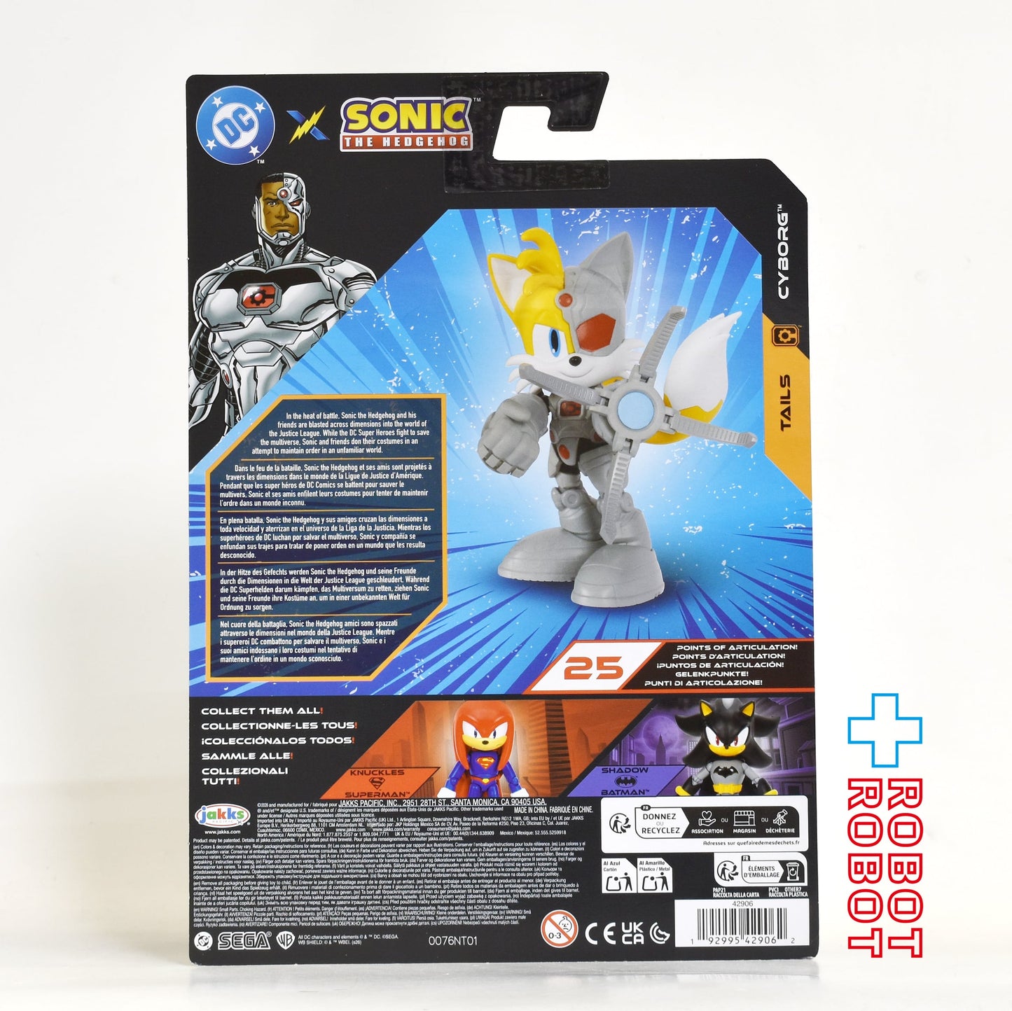 DC x ソニック・ザ・ヘッジホッグ ウェーブ2 テイルス as サイボーグ 5インチ アクションフィギュア 未開封