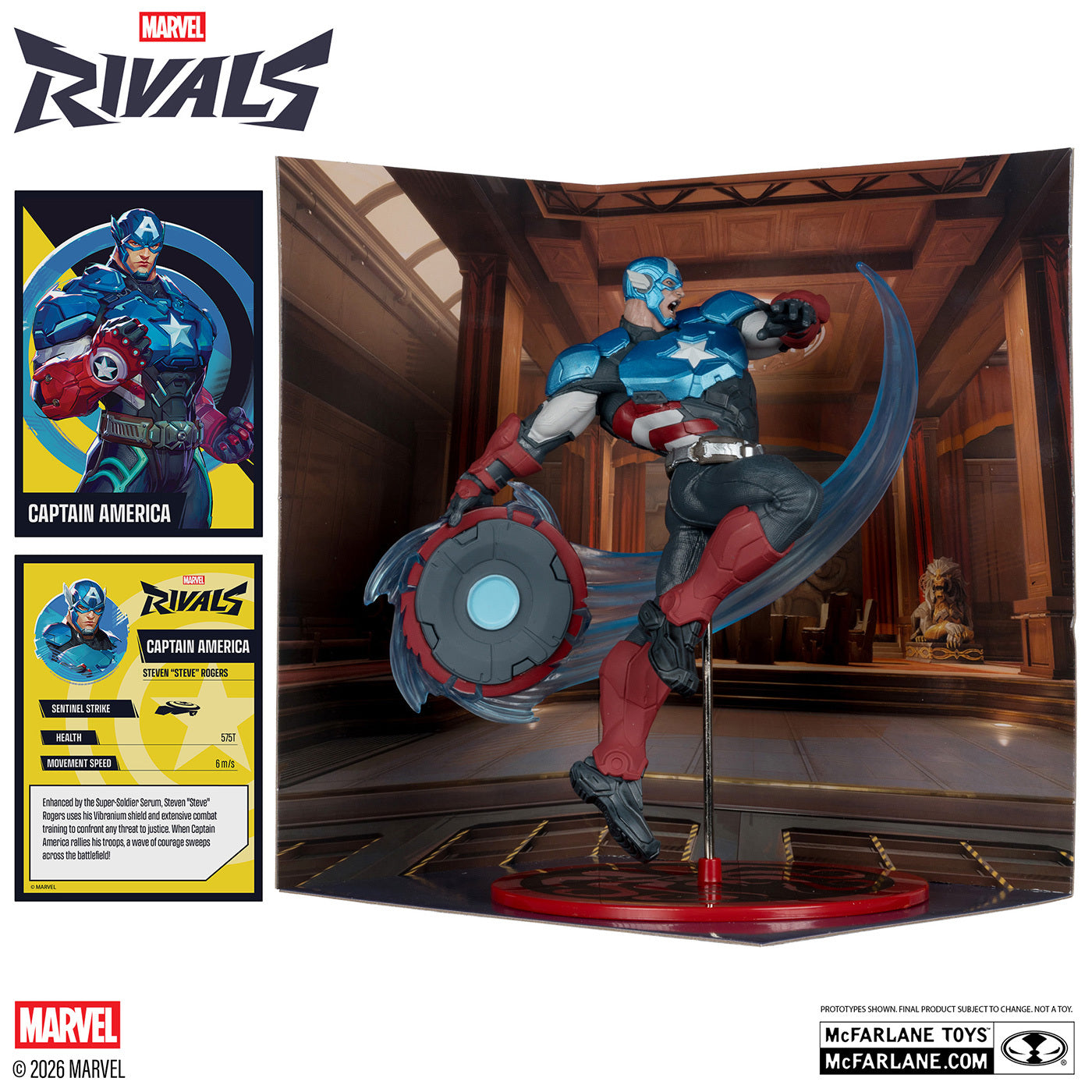 美品 フィギュア McFARLANE TOYS マーベル キャプテンアメリカ マクファーレン・トイズ マーベル・ライバルズ シーン・フィギュア