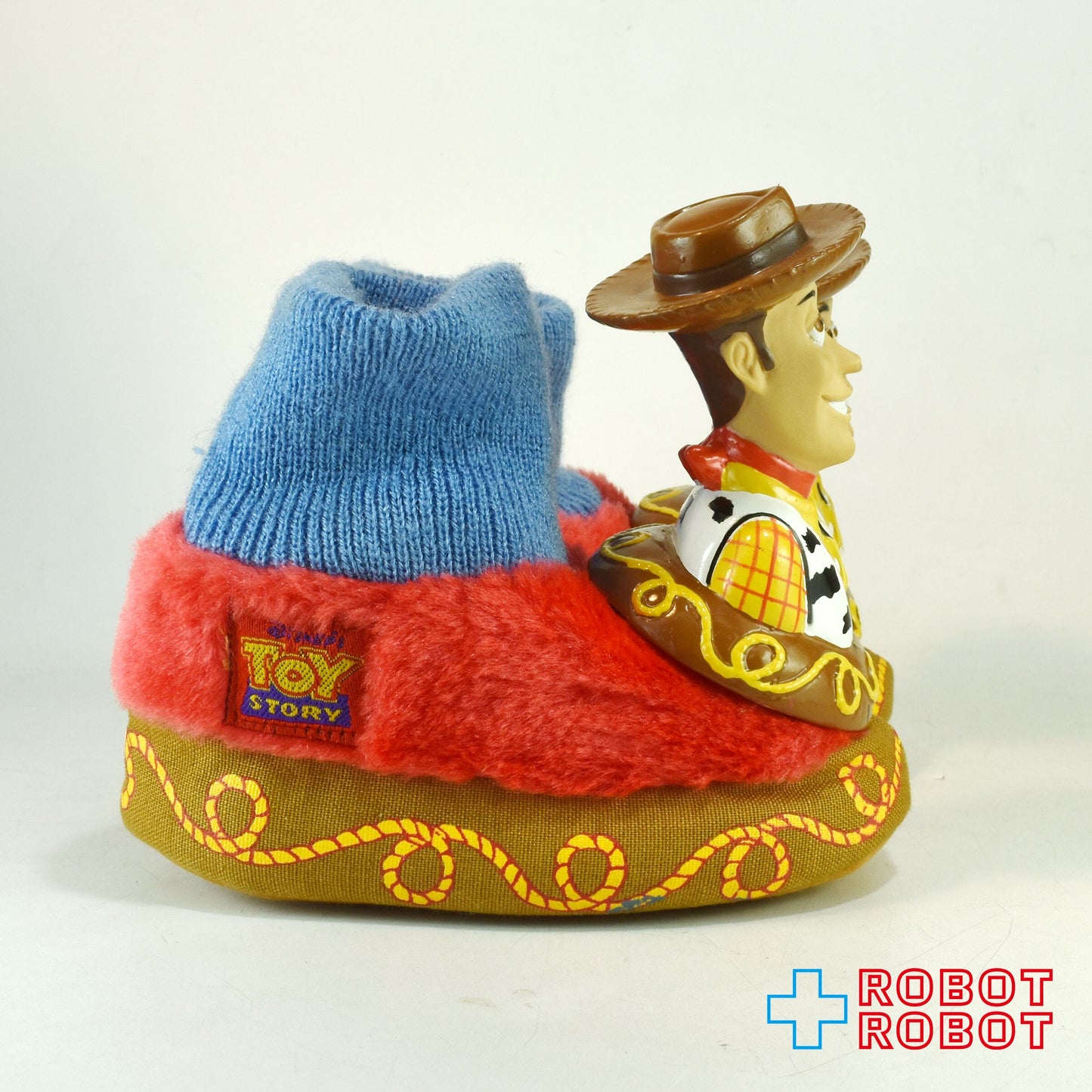 トイ・ストーリー ウッディ ソフビフィギュア付きルームシューズ / スリッパ サイズ5-6 (S)