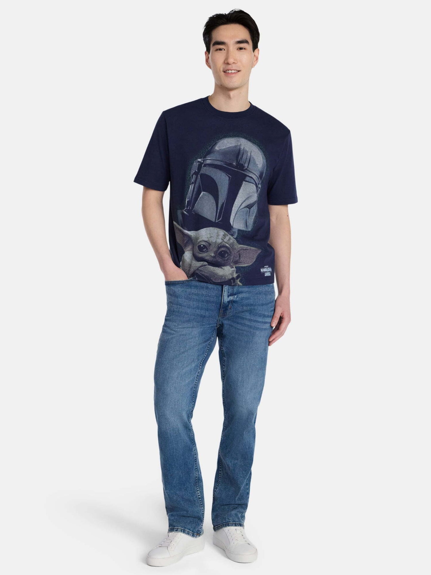 スター・ウォーズ マンダロリアン・アンド・グローグー アップ グラフィック Tシャツ