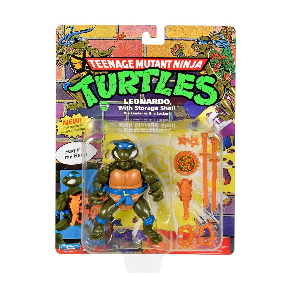 プレイメイツ タートルズ TMNT クラシック ストレージシェル レオナルド アクションフィギュア 未開封