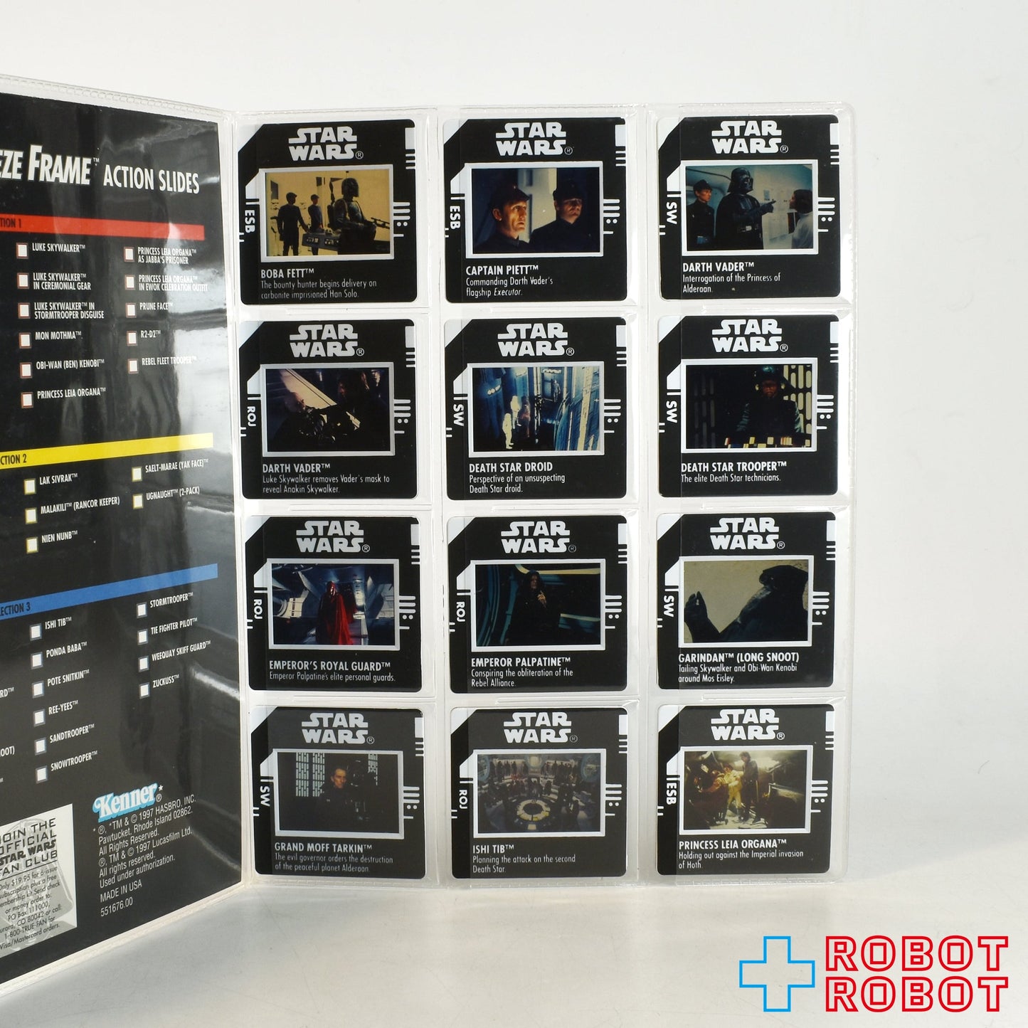 スター・ウォーズ POTF2 FF フリーズフレーム スライドビューワー ルークの双眼鏡 + スライド58種 w/ホルダーケース