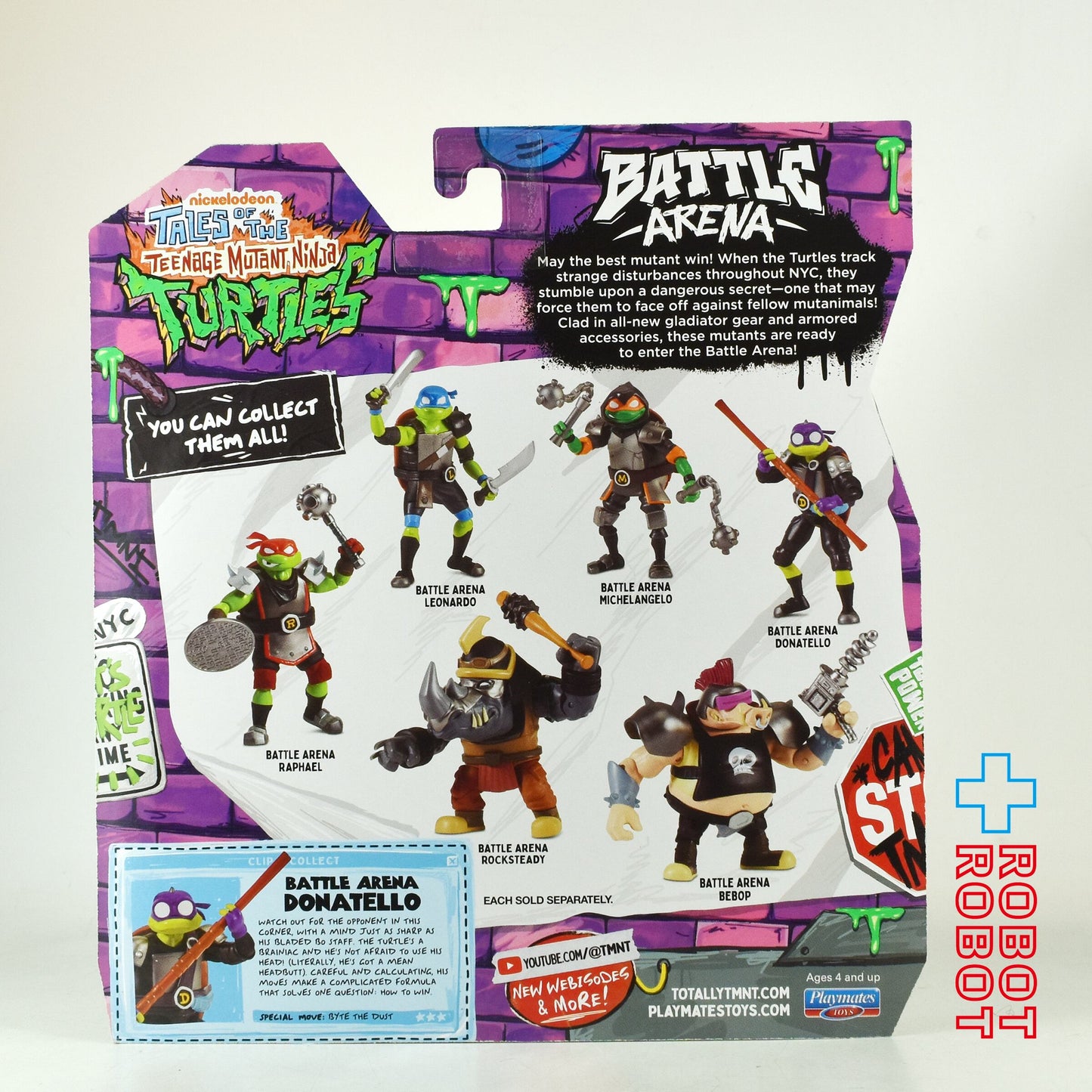 プレイメイツ テイルズ・オブ・ティーンエイジ・ミュータント・ニンジャ・タートルズ  バトル・アリーナ ドナテロ 4.5インチ ベーシックフィギュア 未開封